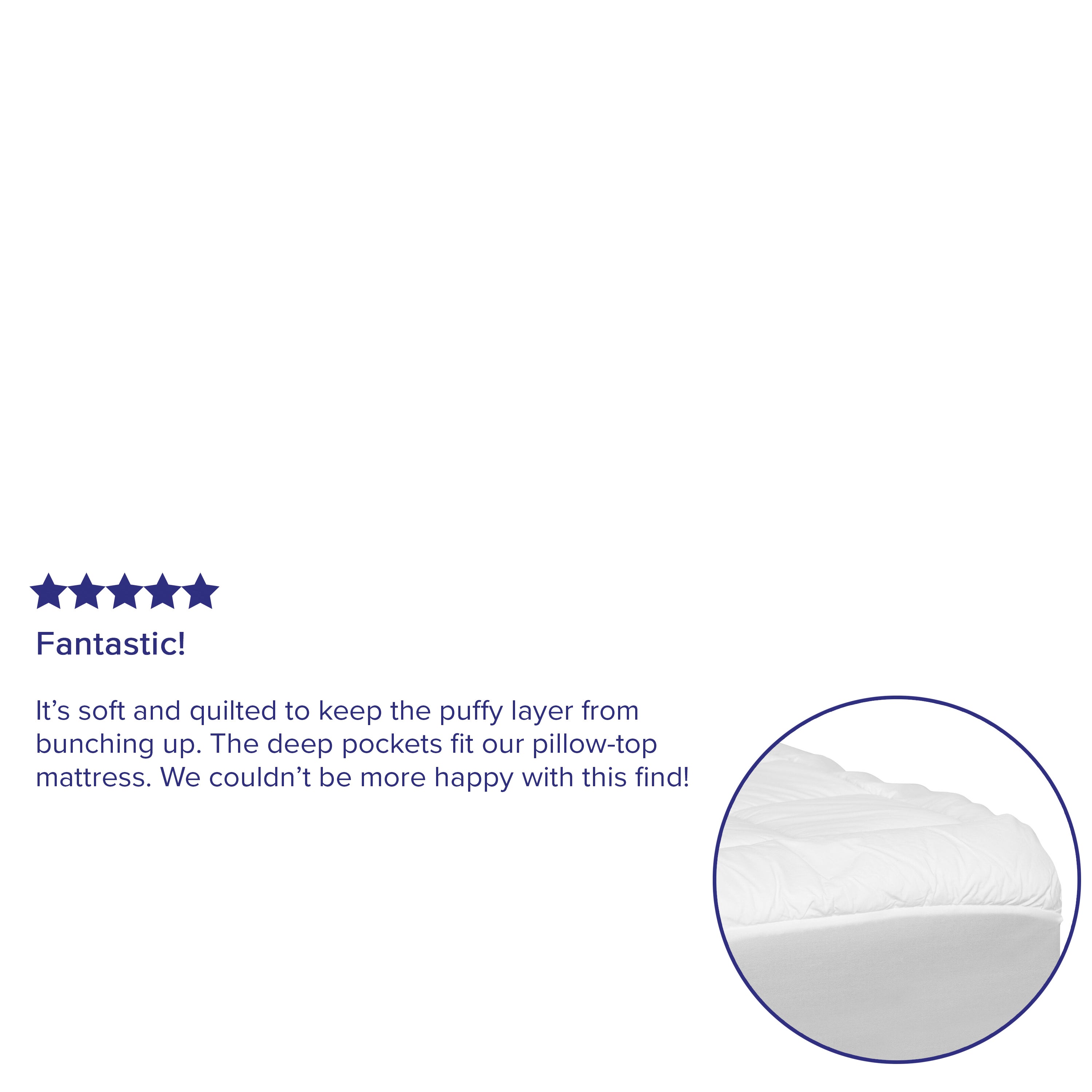 Capri Comfortable Sleep Mattress Pad - Cotton Top - Deep Pockets - Hypoallergenic