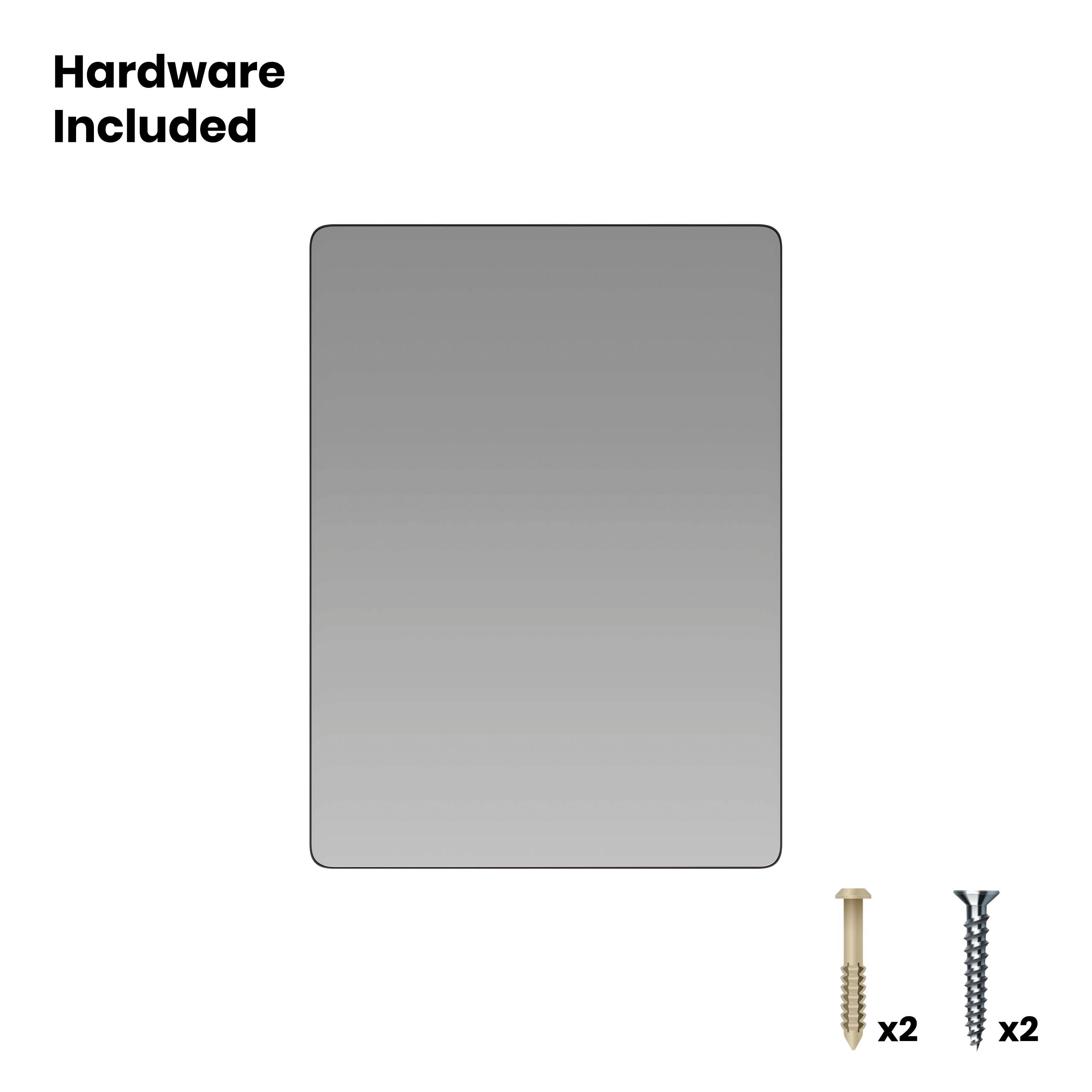 Decorative Wall Mirror - Rounded Corners - Hangs Horizontally Or Vertically - Bathroom & Living Room-Mirror-Flash Furniture-Wall2Wall Furnishings
