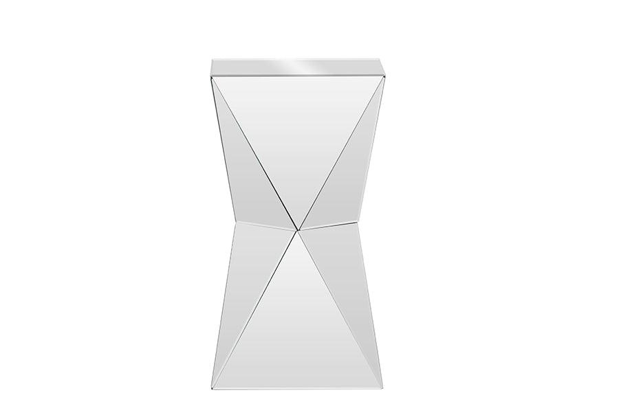 Rebecca Contemporary Multi-Faceted Mirrored Side Table