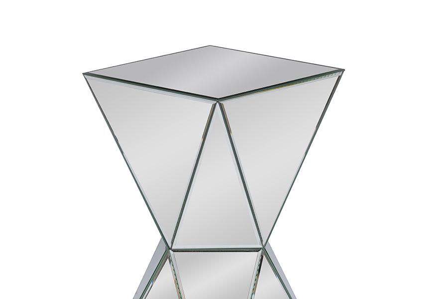Rebecca Contemporary Multi-Faceted Mirrored Side Table