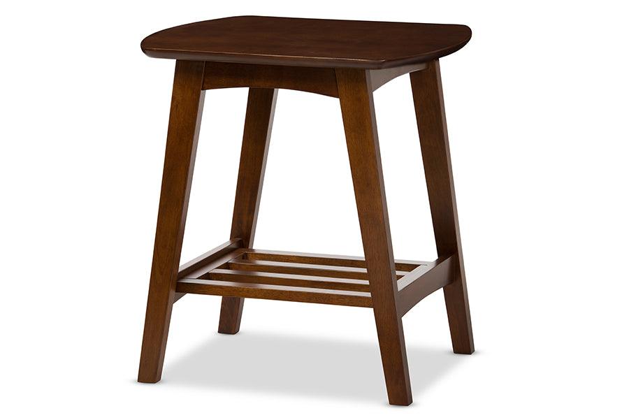 Sacramento Mid-century Modern Scandinavian Style Dark End Table