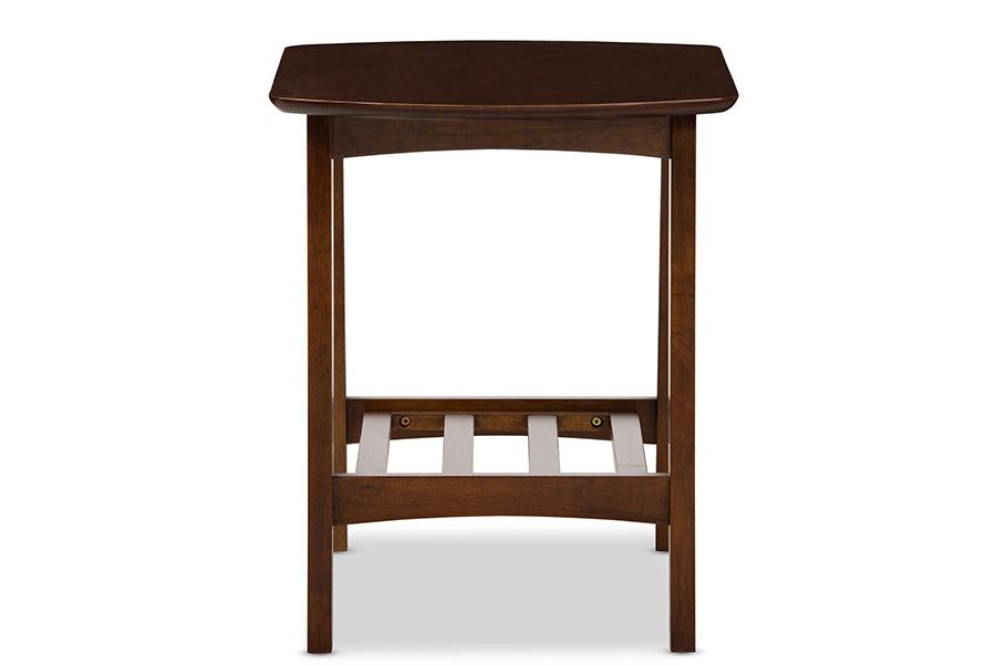 Sacramento Mid-century Modern Scandinavian Style Dark End Table