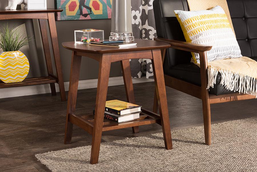 Sacramento Mid-century Modern Scandinavian Style Dark End Table