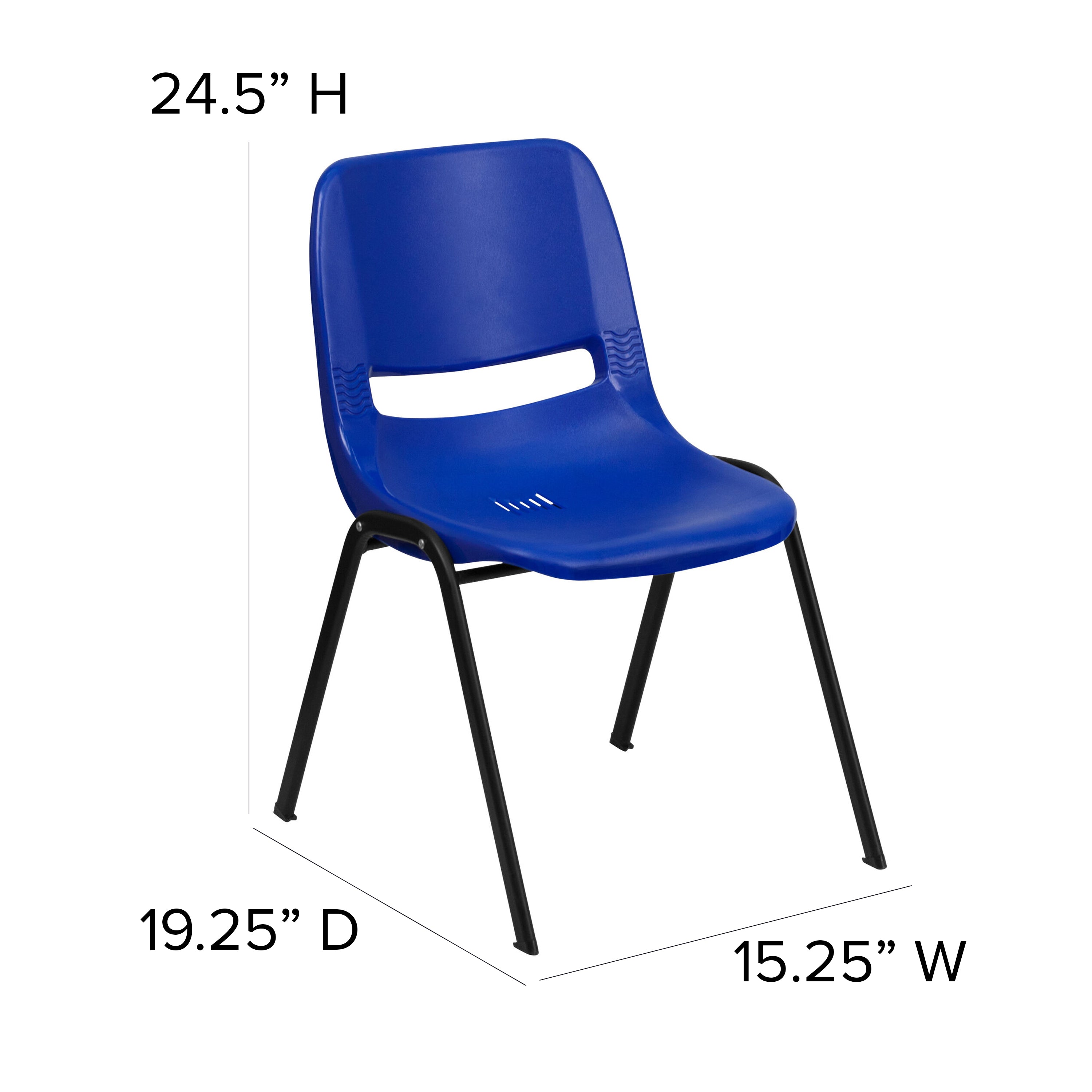 HERCULES Series 440 lb. Capacity Kid's Ergonomic Shell Stack Chair with 14" Seat Height-Plastic Stack Chair-Flash Furniture-Wall2Wall Furnishings