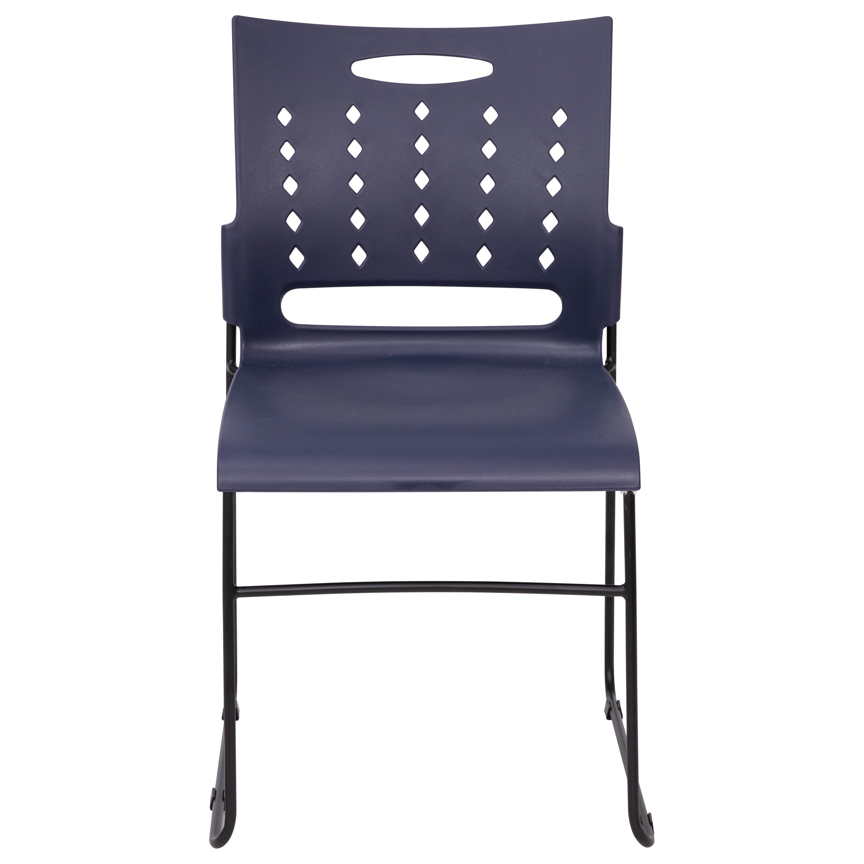 881 lb. Capacity Sled Base Stack Chair with Carry Handle and Air-Vent Back-Plastic Stack Chair-Flash Furniture-Wall2Wall Furnishings