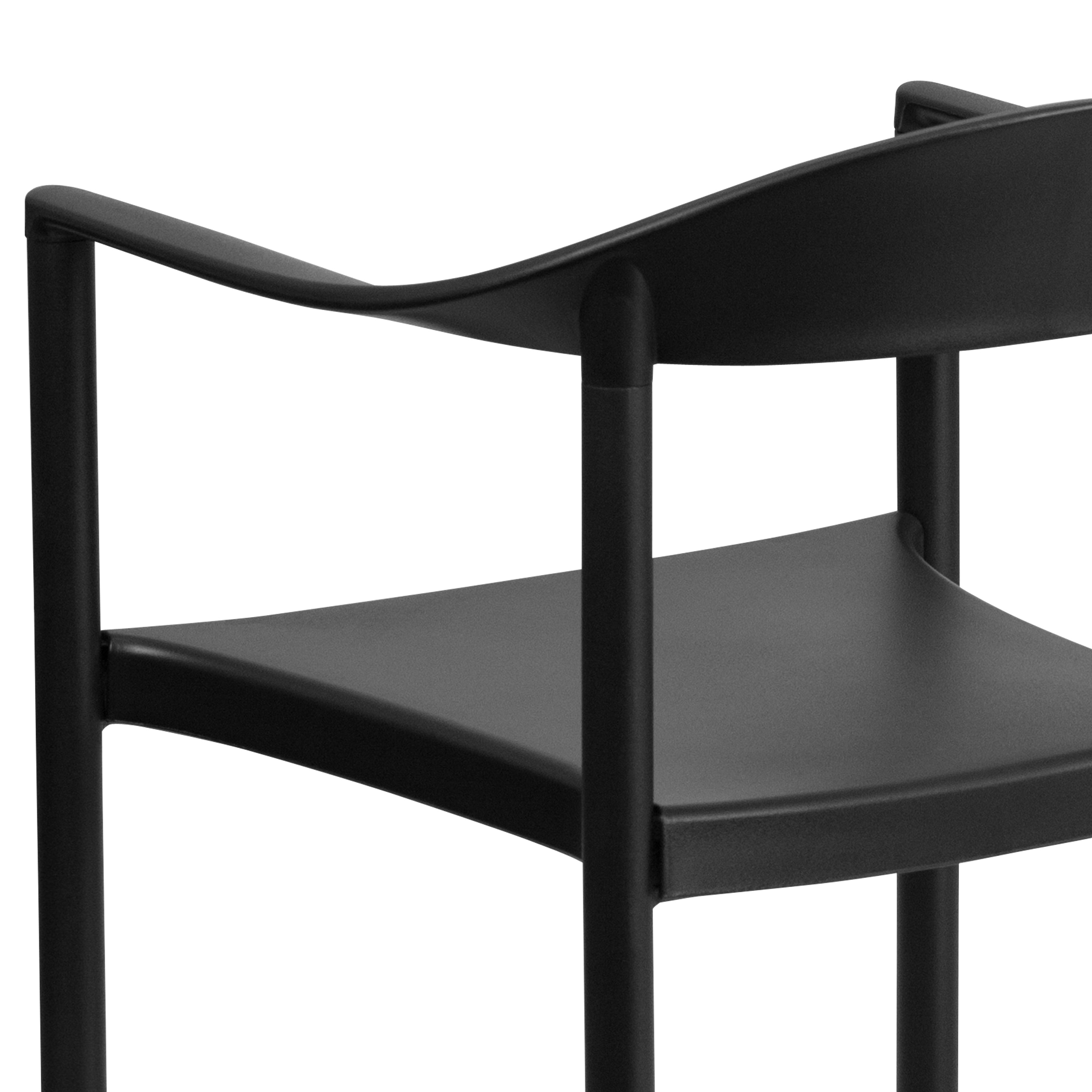 HERCULES Series 1000 lb. Capacity Plastic Cafe Stack Chair-Plastic Stack Chair-Flash Furniture-Wall2Wall Furnishings