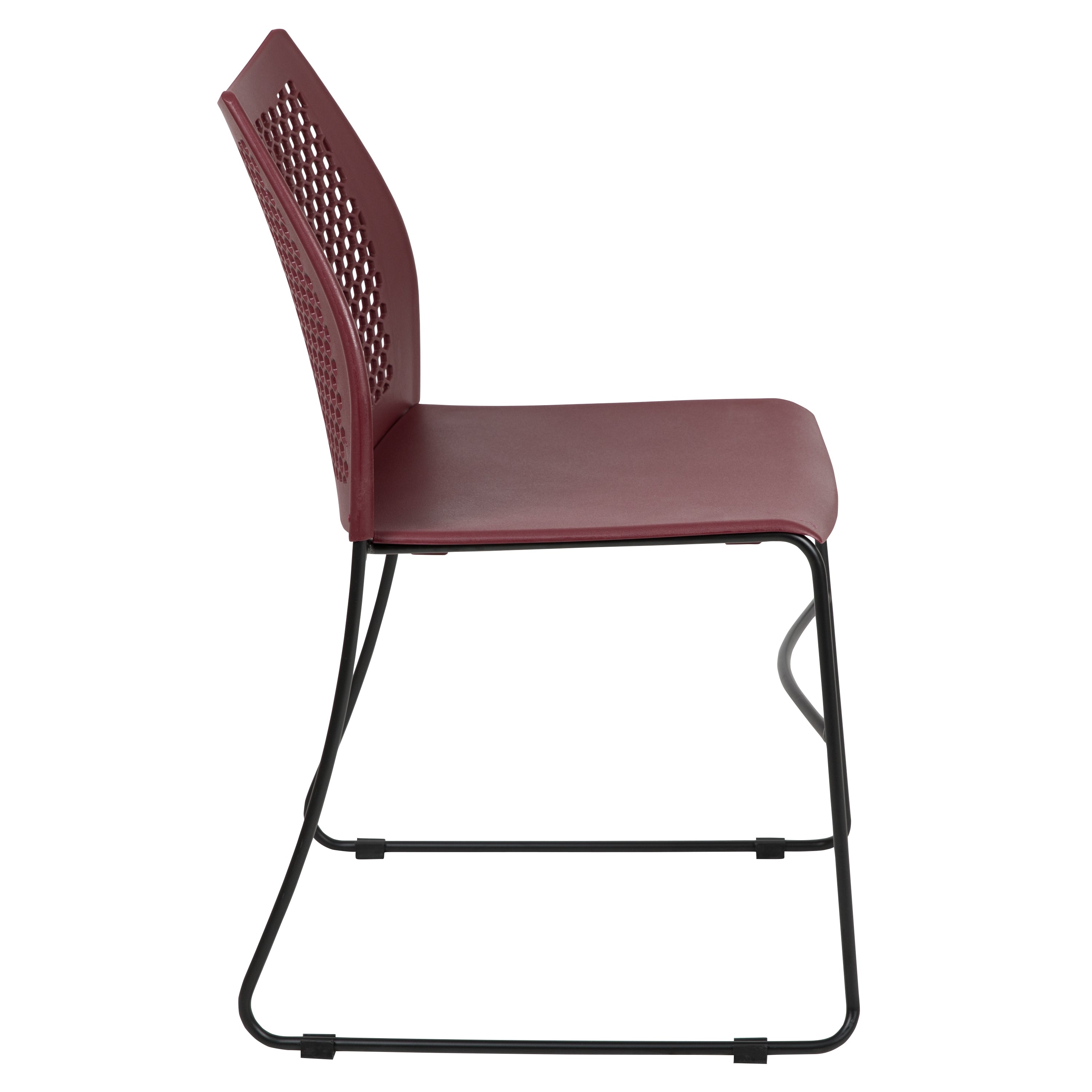 HERCULES Series 661 lb. Capacity Stack Chair with Air-Vent Back and Powder Coated Sled Base-Plastic Stack Chair-Flash Furniture-Wall2Wall Furnishings