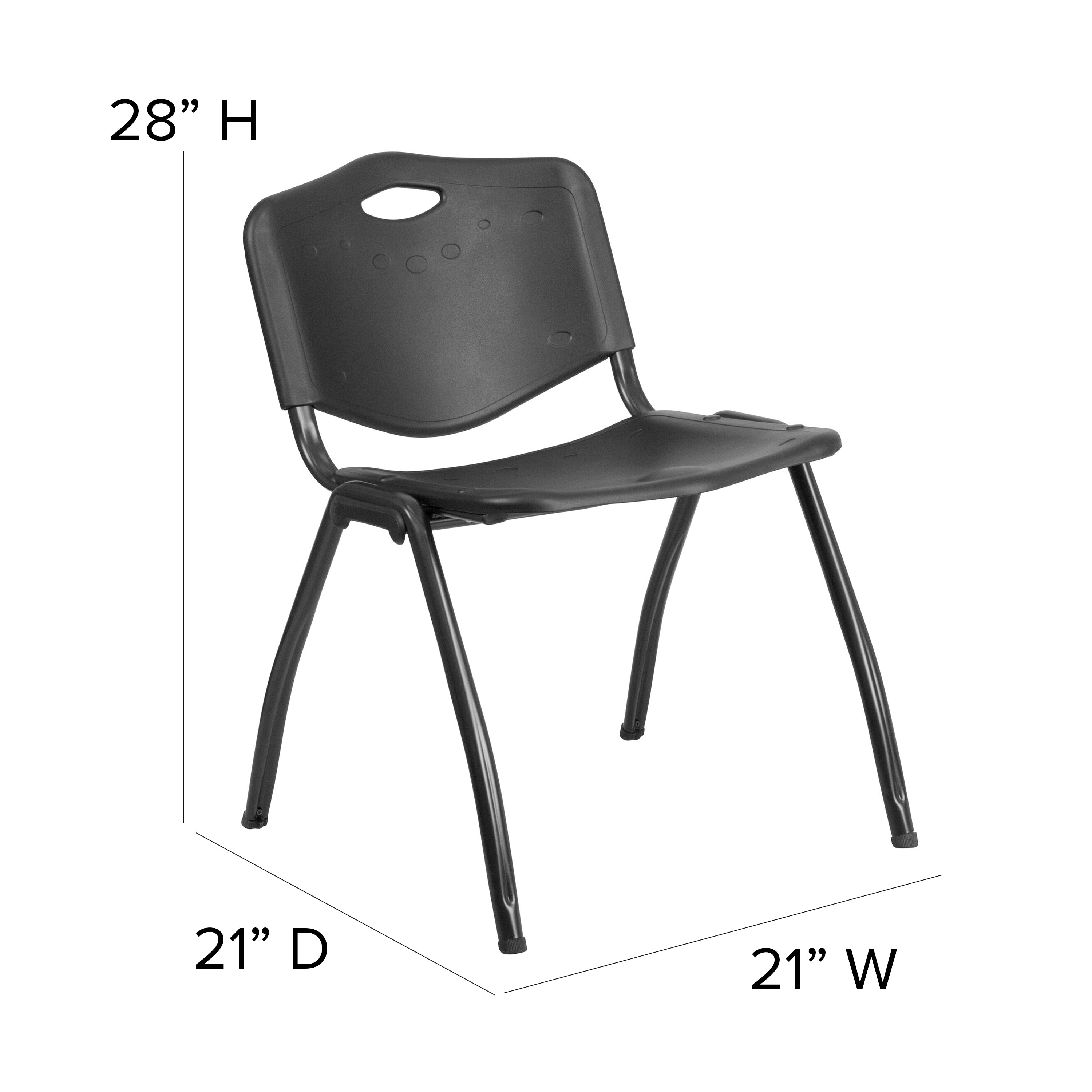 HERCULES Series 880 lb. Capacity Plastic Stack Chair-Plastic Stack Chair-Flash Furniture-Wall2Wall Furnishings