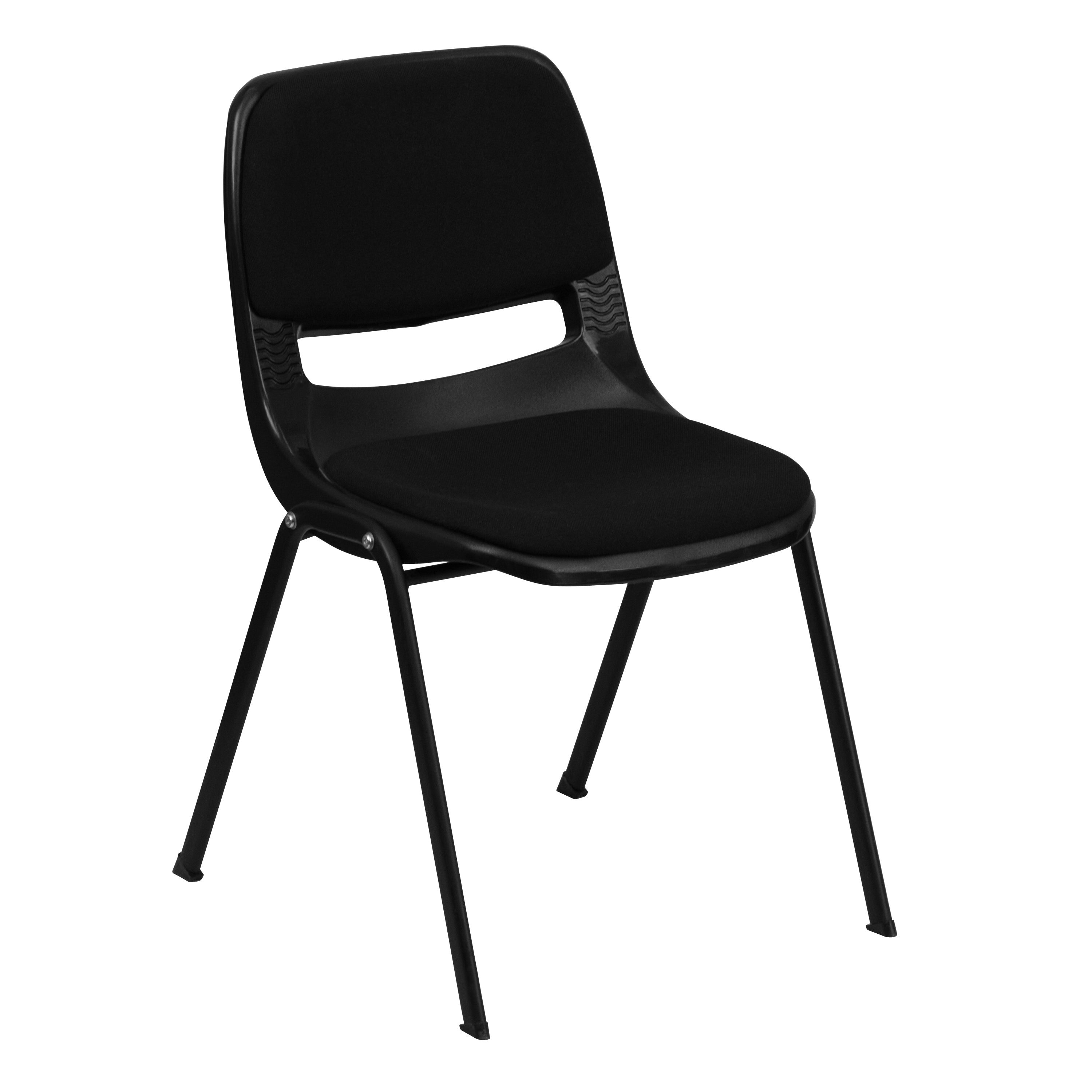 HERCULES Series 880 lb. Capacity Padded Ergonomic Shell Stack Chair with Metal Frame-Plastic Stack Chair-Flash Furniture-Wall2Wall Furnishings