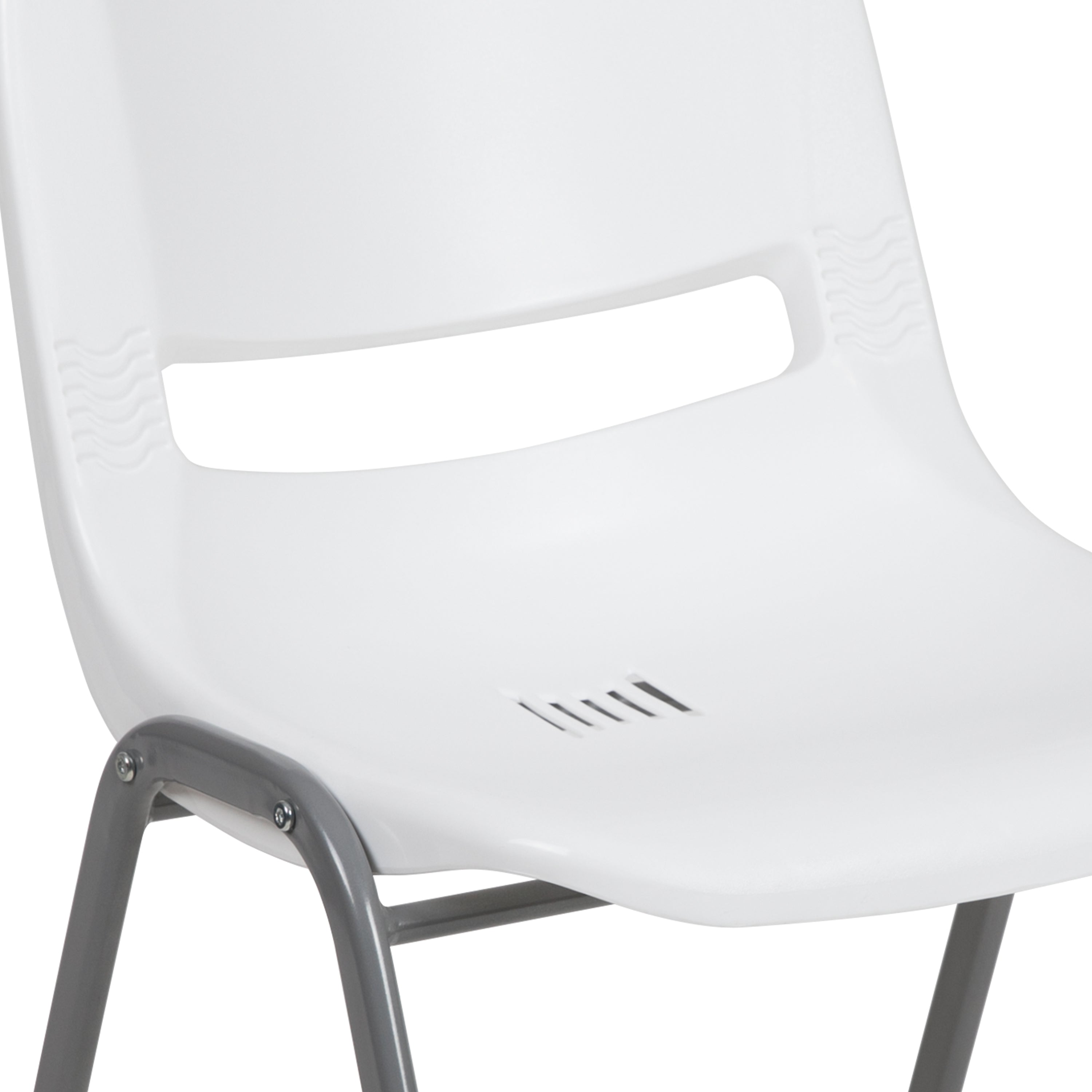 HERCULES Series 880 lb. Capacity Ergonomic Shell Stack Chair with Metal Frame-Plastic Stack Chair-Flash Furniture-Wall2Wall Furnishings
