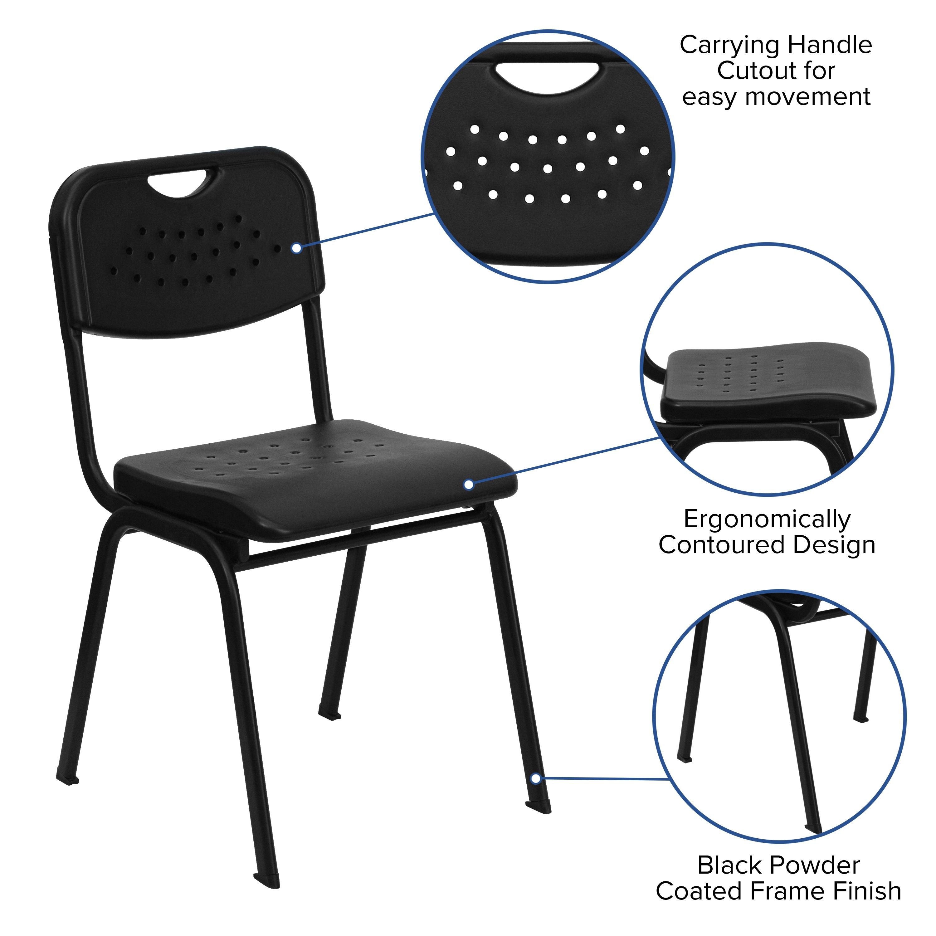 HERCULES Series 880 lb. Capacity Plastic Stack Chair with Open Back-Plastic Stack Chair-Flash Furniture-Wall2Wall Furnishings