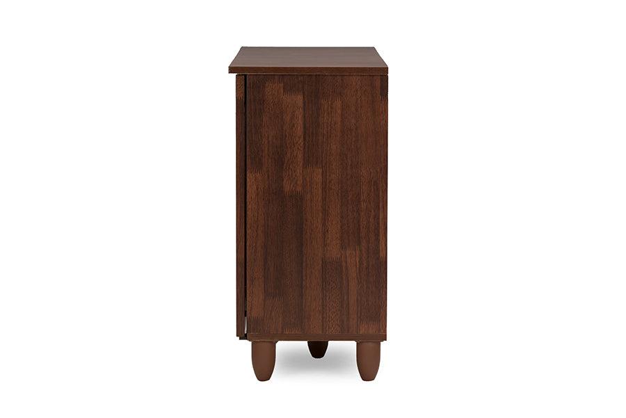 Fernanda Modern and Contemporary 3-Door Wooden Entryway Shoes Storage Wide Cabinet