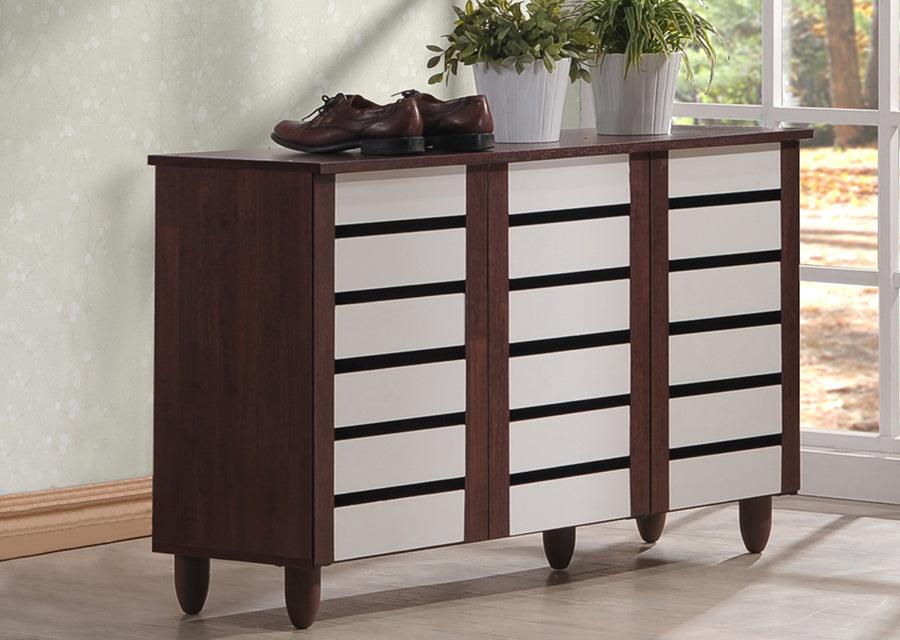 Gisela and 2-tone Shoe Cabinet With 3 Doors