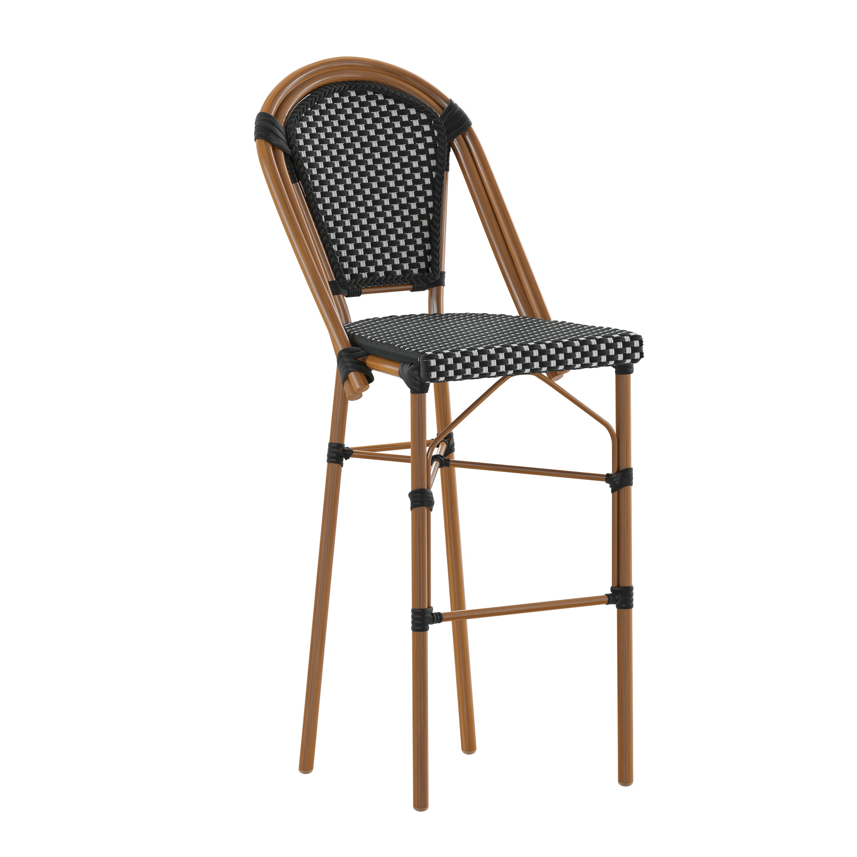 Bordeaux Stackable Indoor/Outdoor Bistro 30" High Bar Height Stool