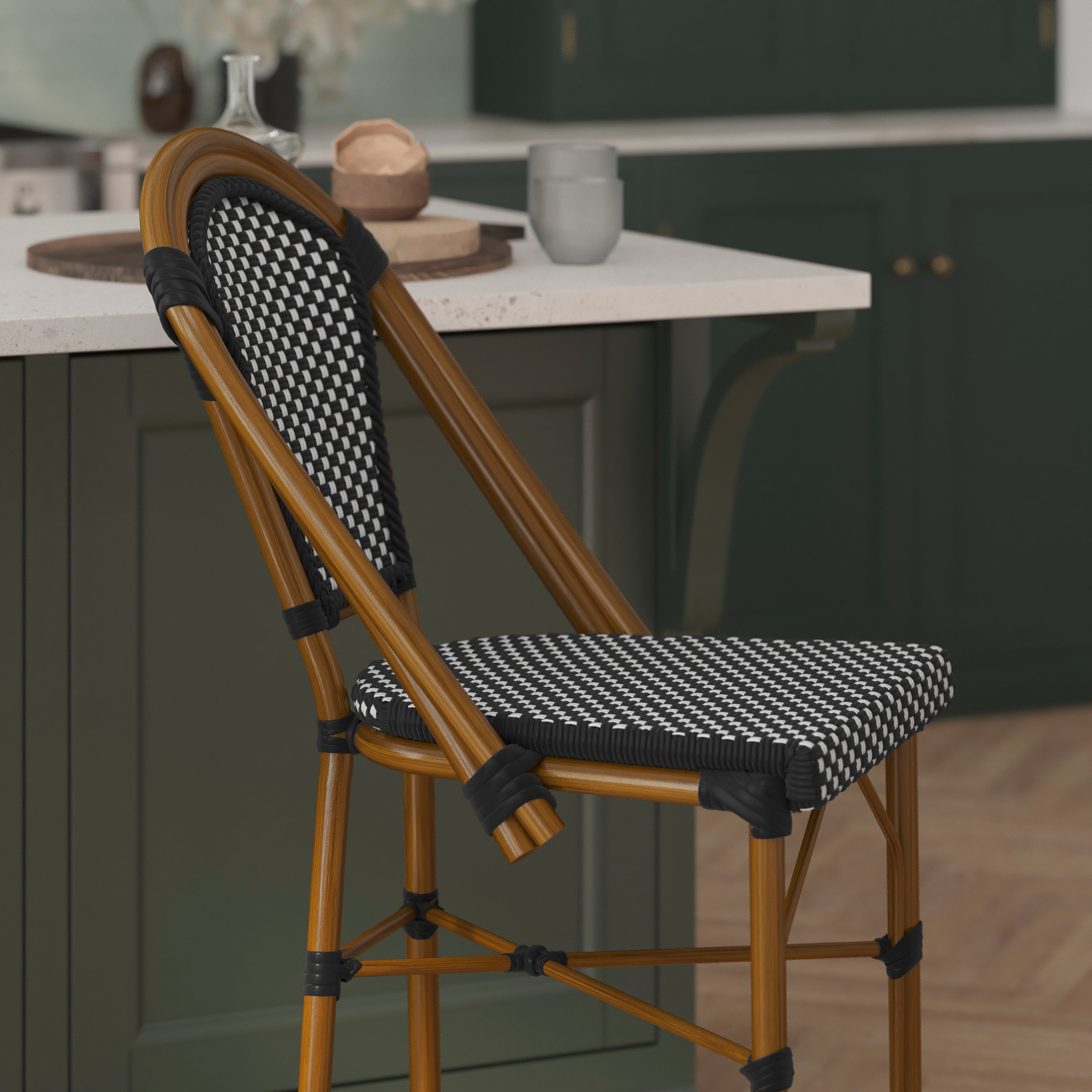 Bordeaux Stackable Indoor/Outdoor Bistro 26" High Counter Height Stool