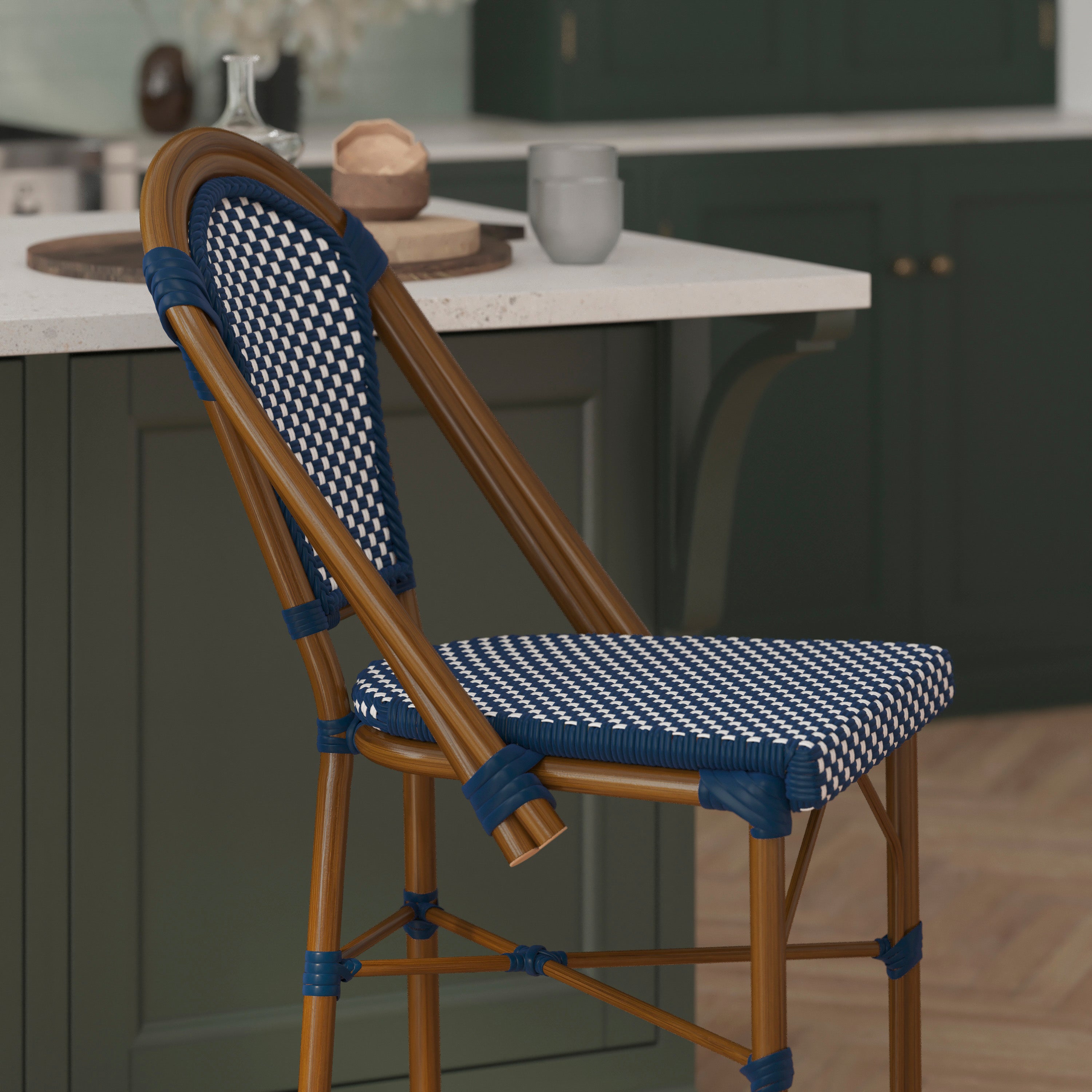 Bordeaux Stackable Indoor/Outdoor Bistro 26" High Counter Height Stool