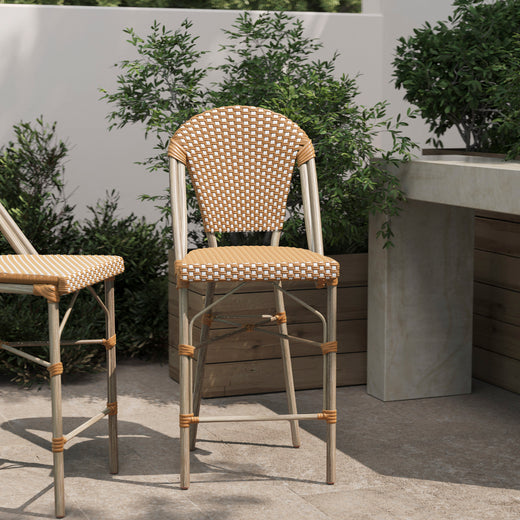 Lourdes Stackable Indoor/Outdoor Bistro 26" High Counter Height Stool