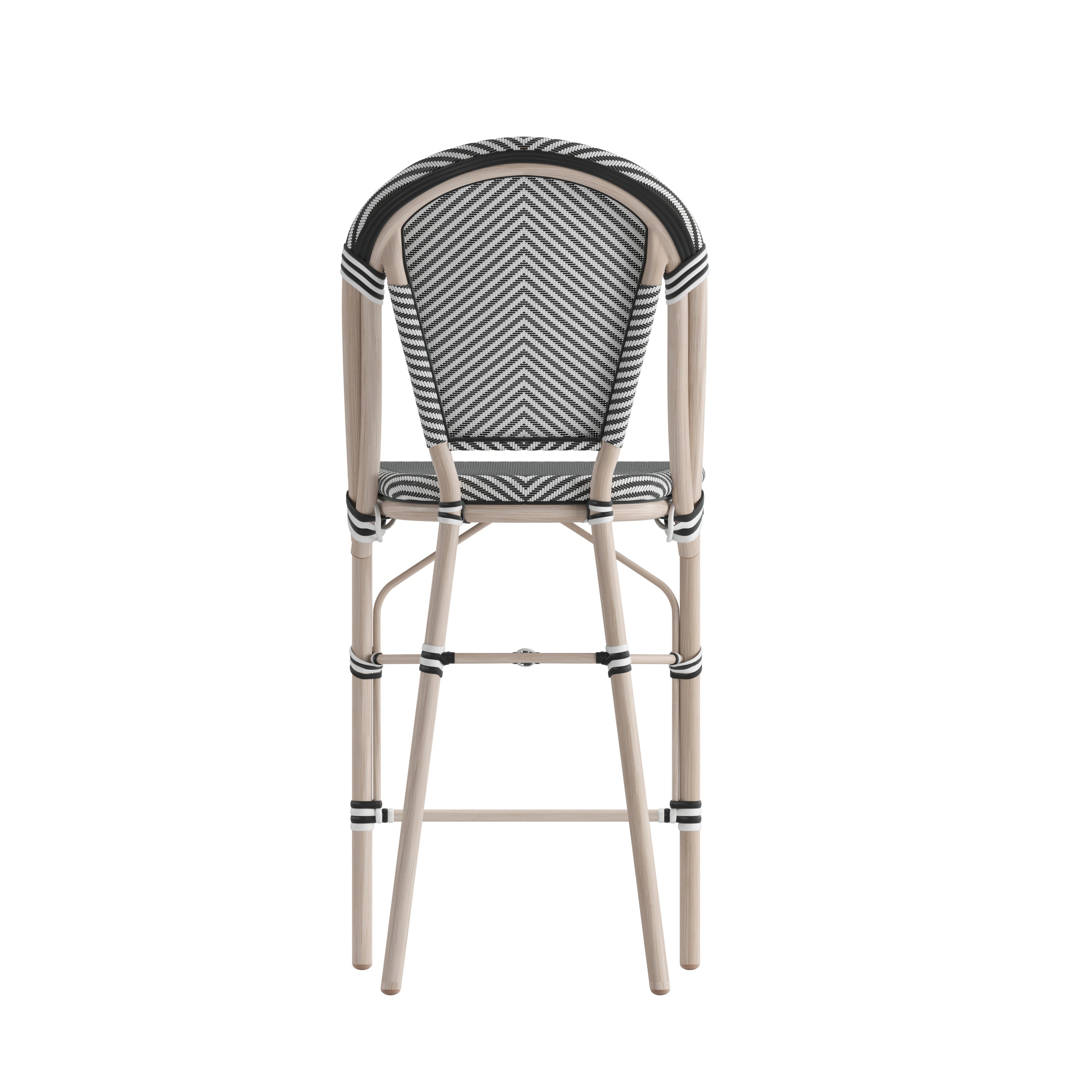 Marseille Stackable Indoor/Outdoor French Bistro 26" High Counter Height Stool, Commercial Grade-French Bistro Counter Stool-Flash Furniture-Wall2Wall Furnishings
