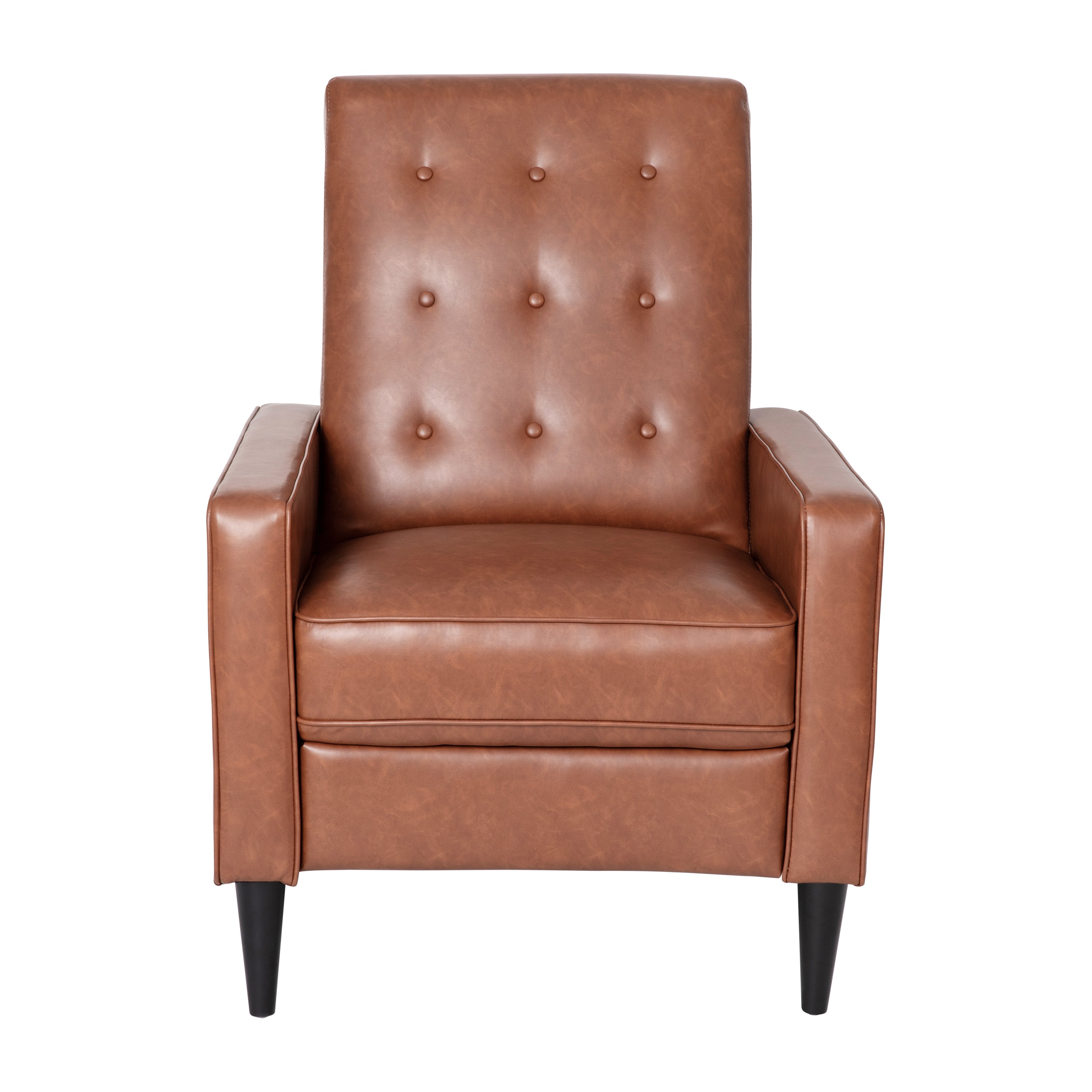 Ezra Mid-Century Modern Upholstered Button Tufted Pushback Recliner for Residential & Commercial Use