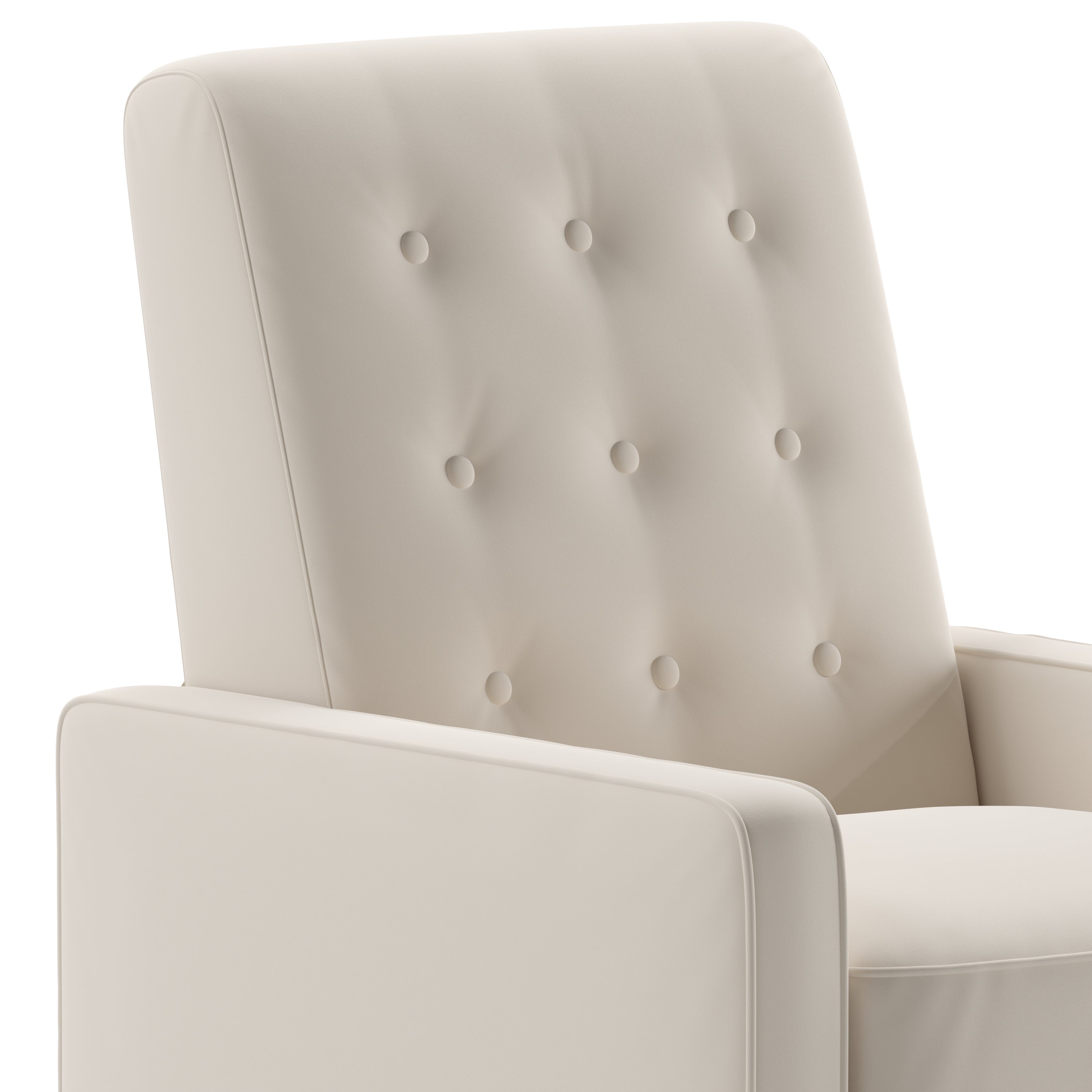Ezra Mid-Century Modern Upholstered Button Tufted Pushback Recliner for Residential & Commercial Use