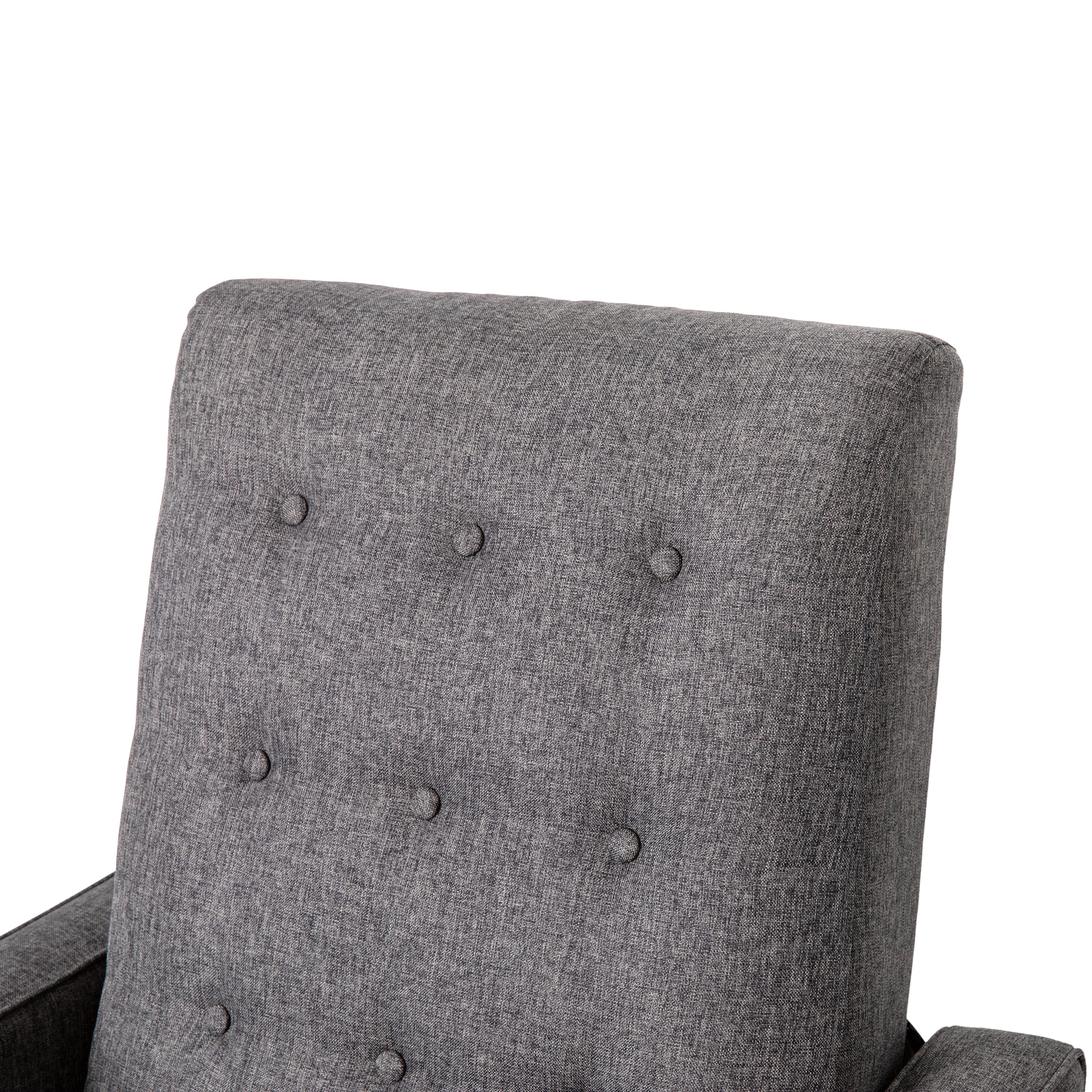 Ezra Mid-Century Modern Upholstered Button Tufted Pushback Recliner for Residential & Commercial Use