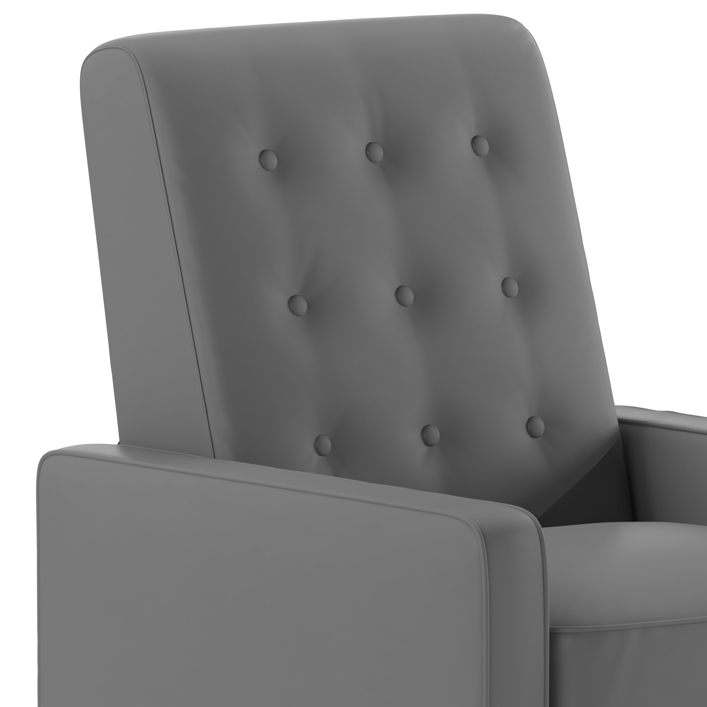 Ezra Mid-Century Modern Upholstered Button Tufted Pushback Recliner for Residential & Commercial Use