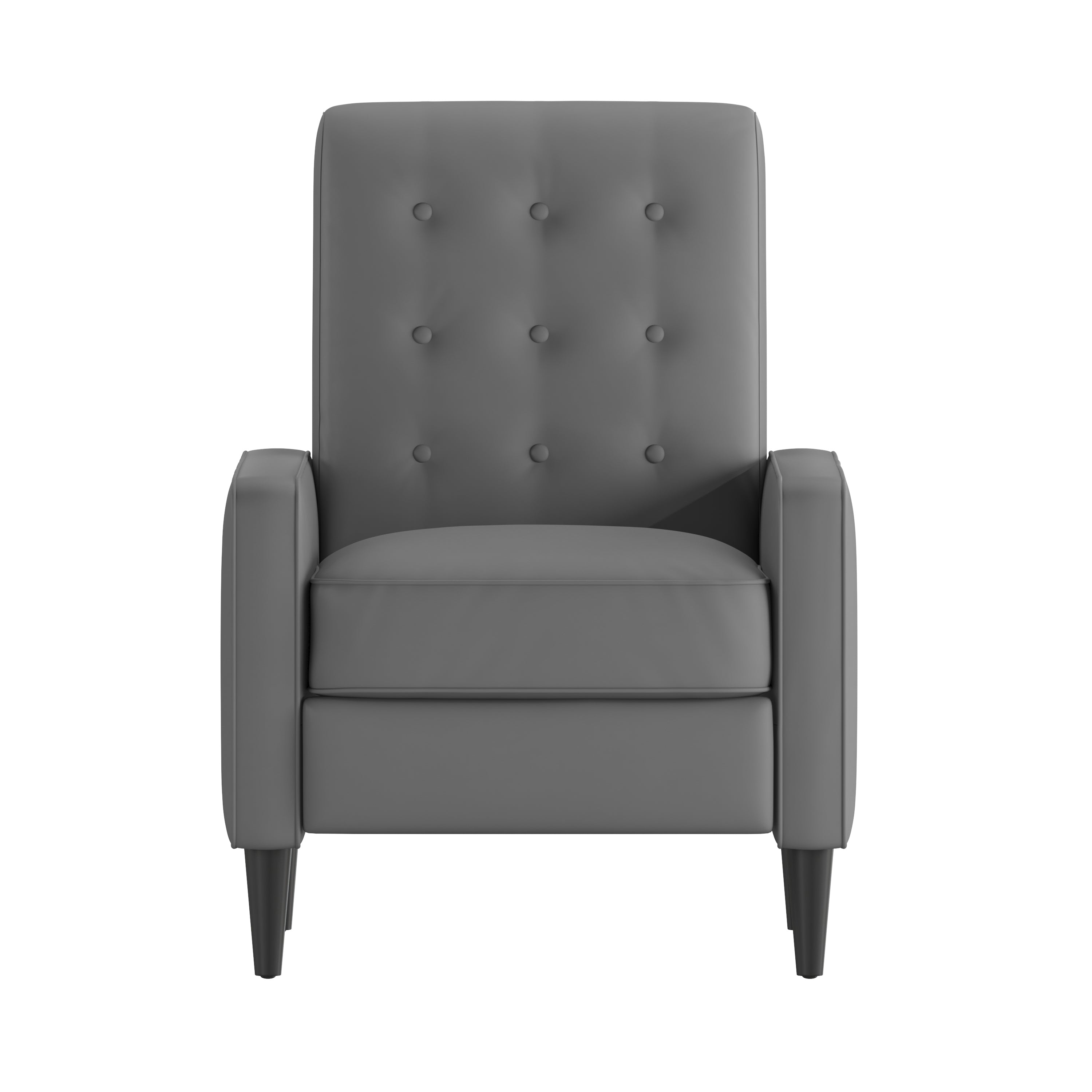 Ezra Mid-Century Modern Upholstered Button Tufted Pushback Recliner for Residential & Commercial Use