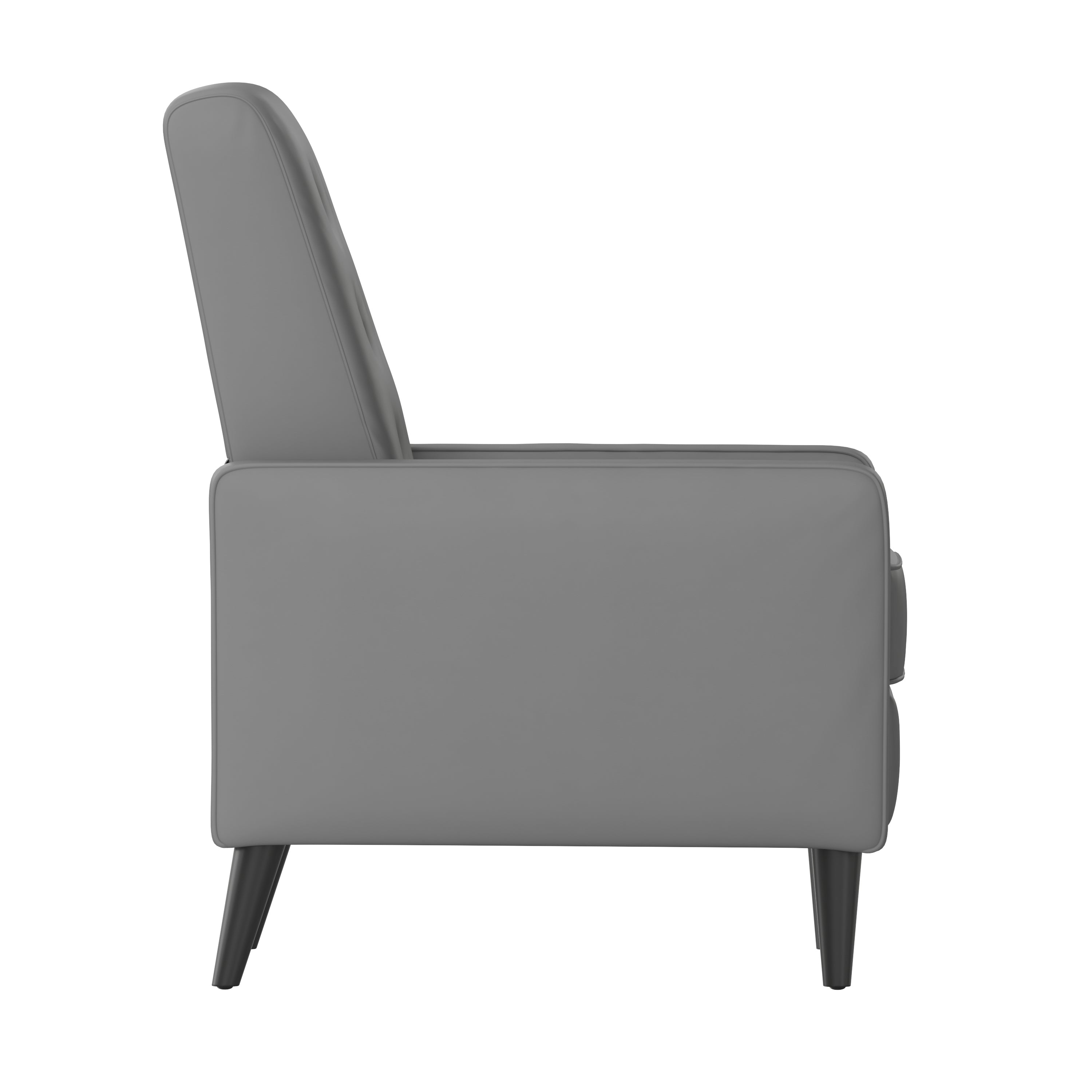 Ezra Mid-Century Modern Upholstered Button Tufted Pushback Recliner for Residential & Commercial Use