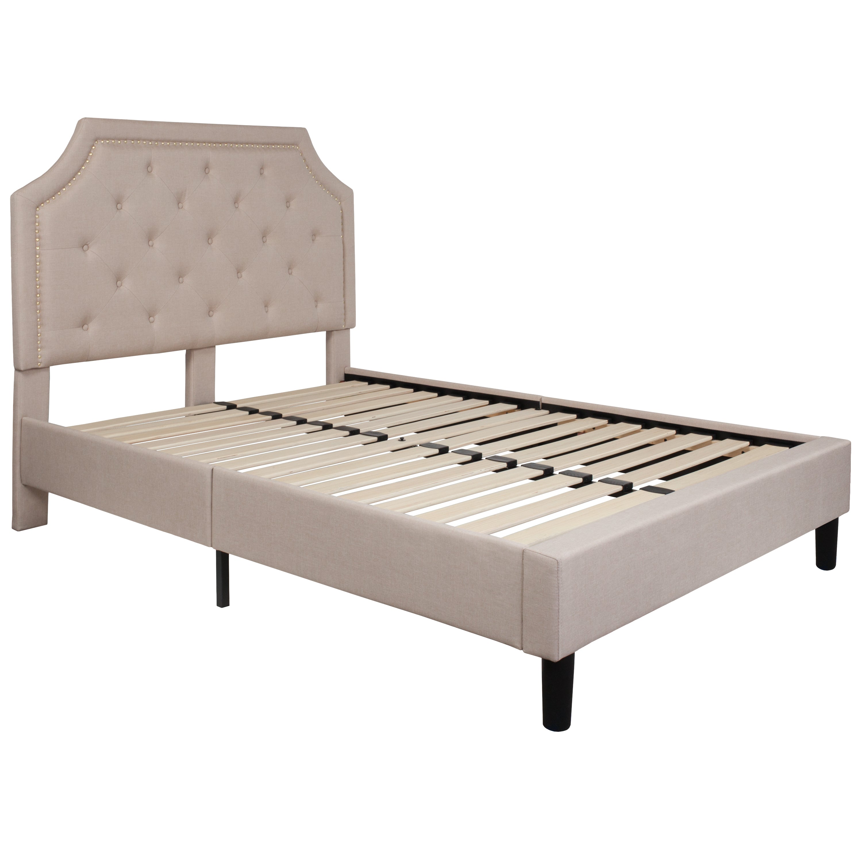 Brighton Arched Tufted Upholstered Platform Bed