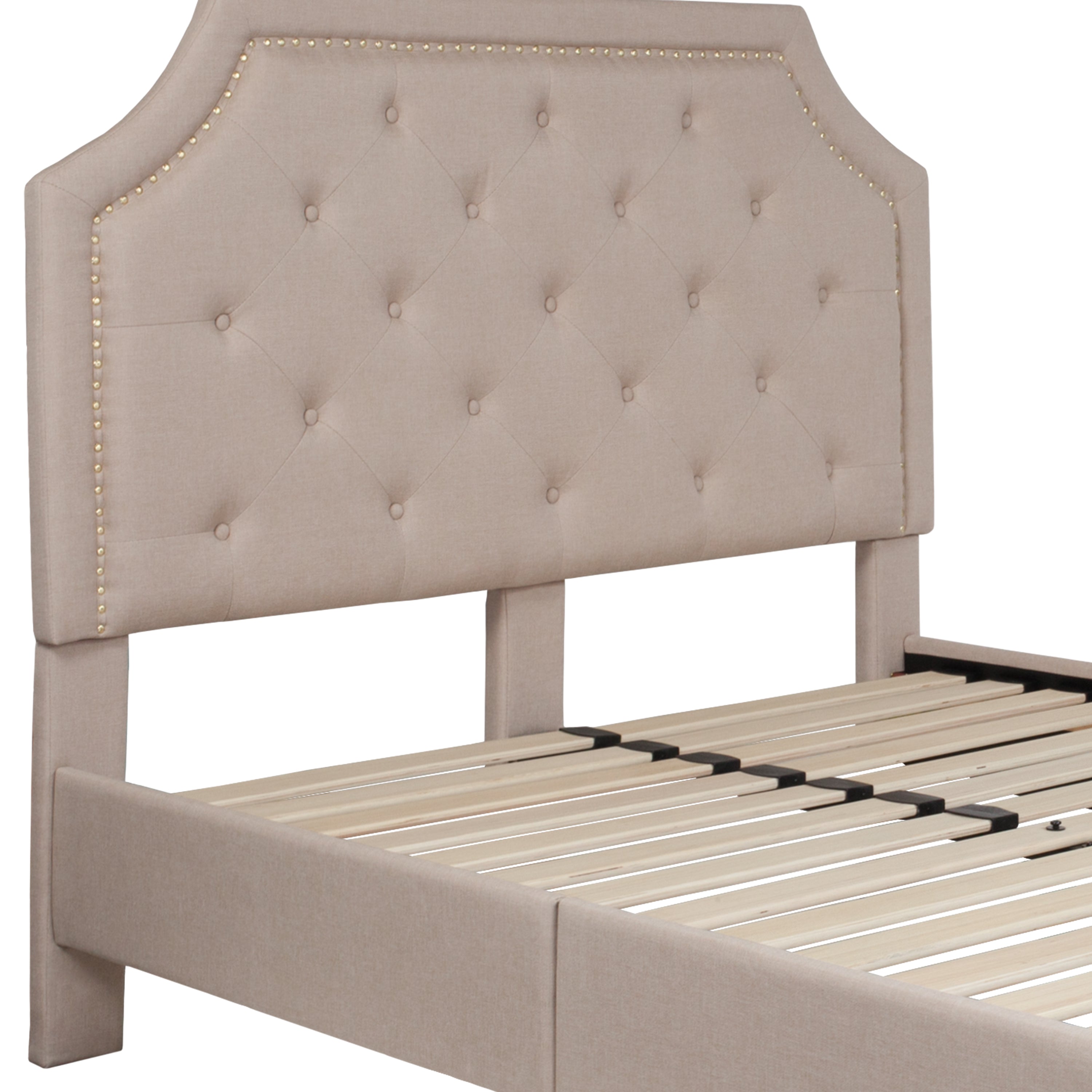 Brighton Arched Tufted Upholstered Platform Bed