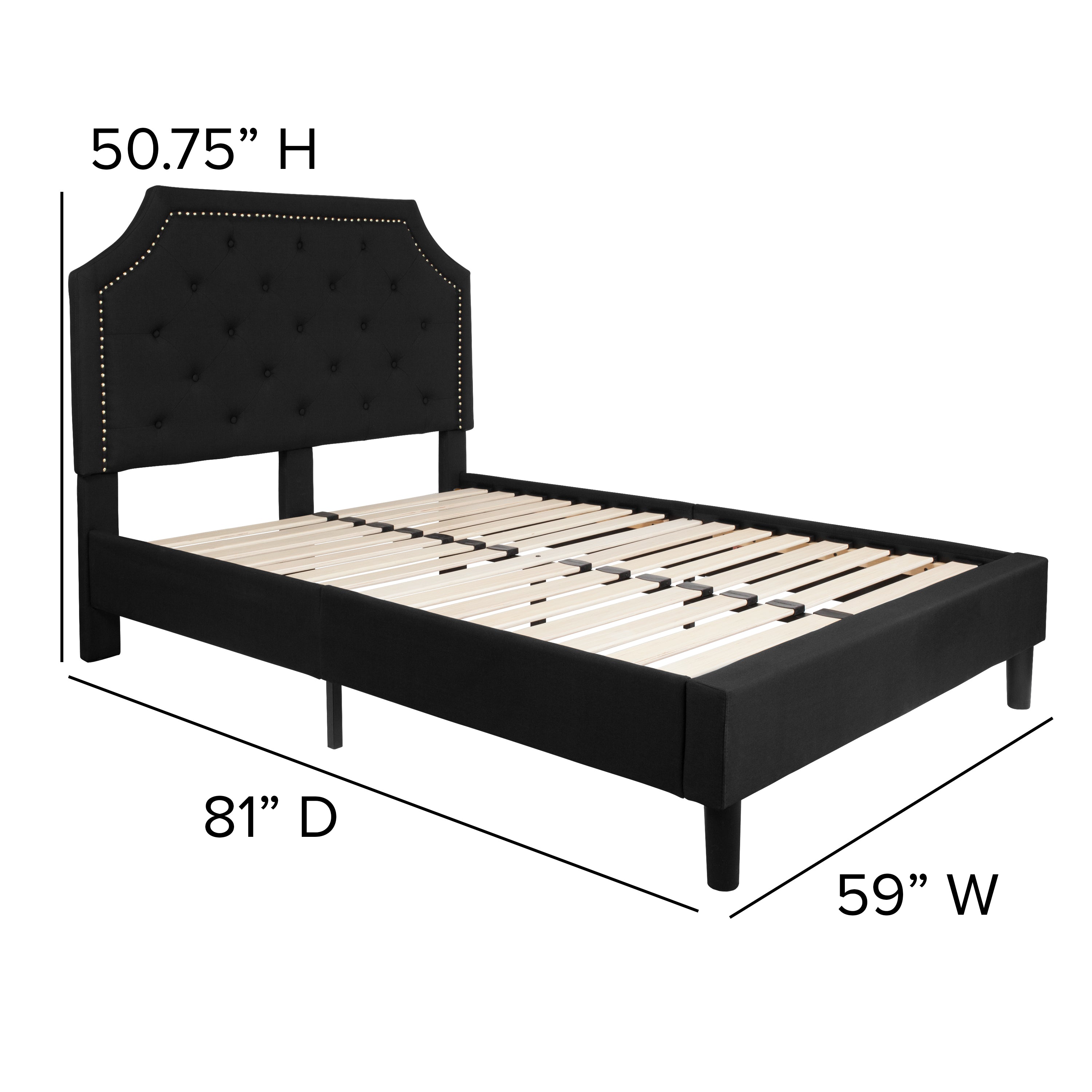Brighton Arched Tufted Upholstered Platform Bed
