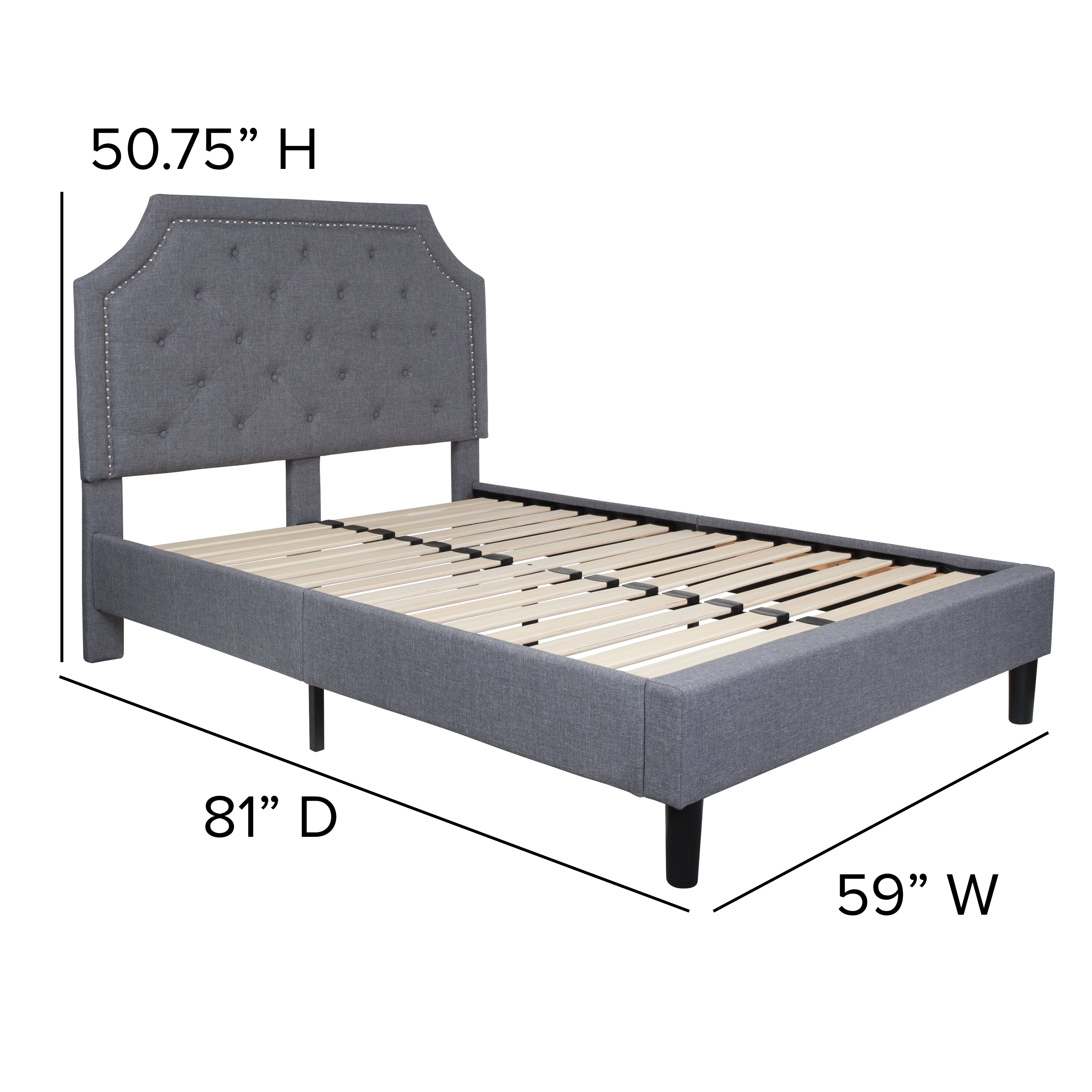Brighton Arched Tufted Upholstered Platform Bed
