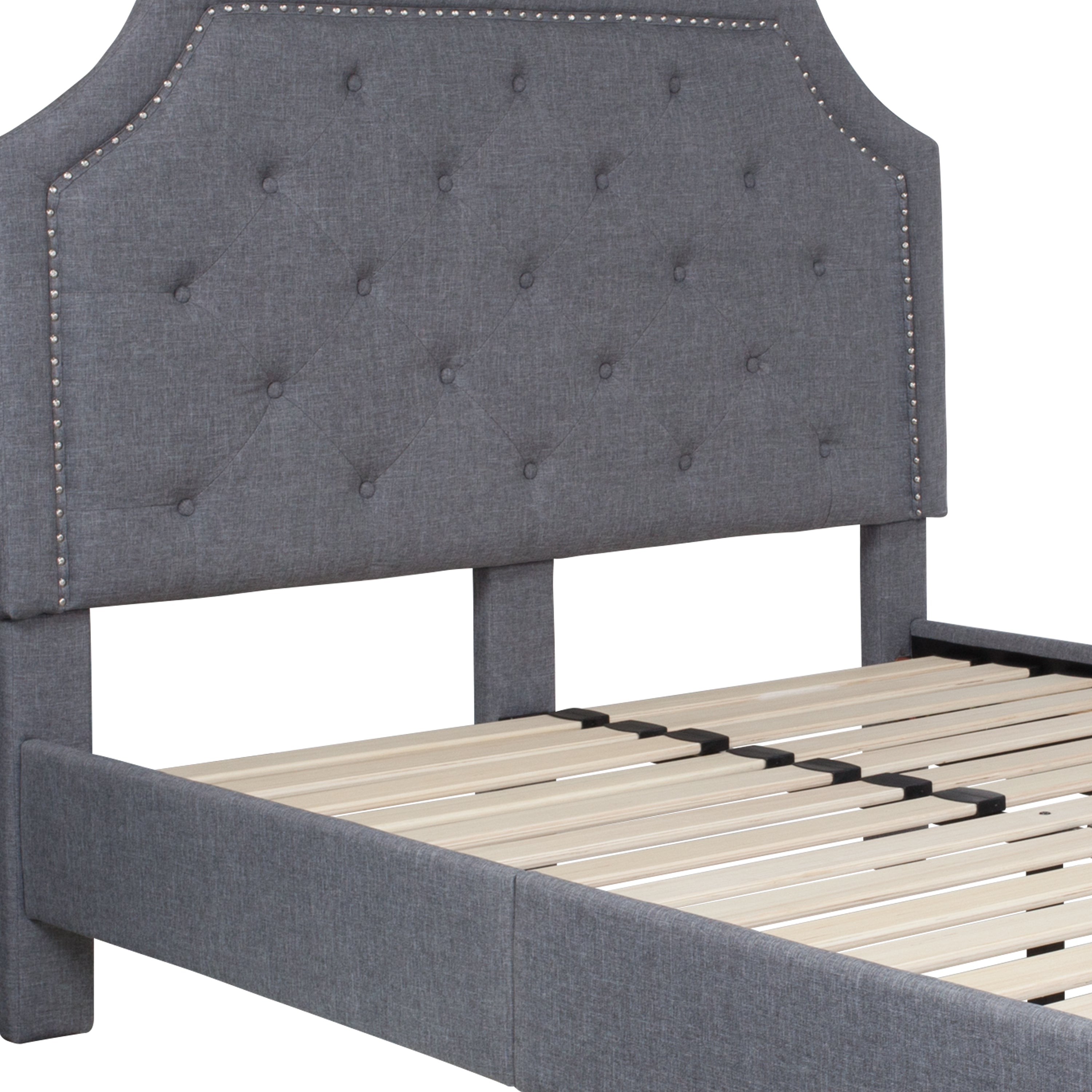 Brighton Arched Tufted Upholstered Platform Bed