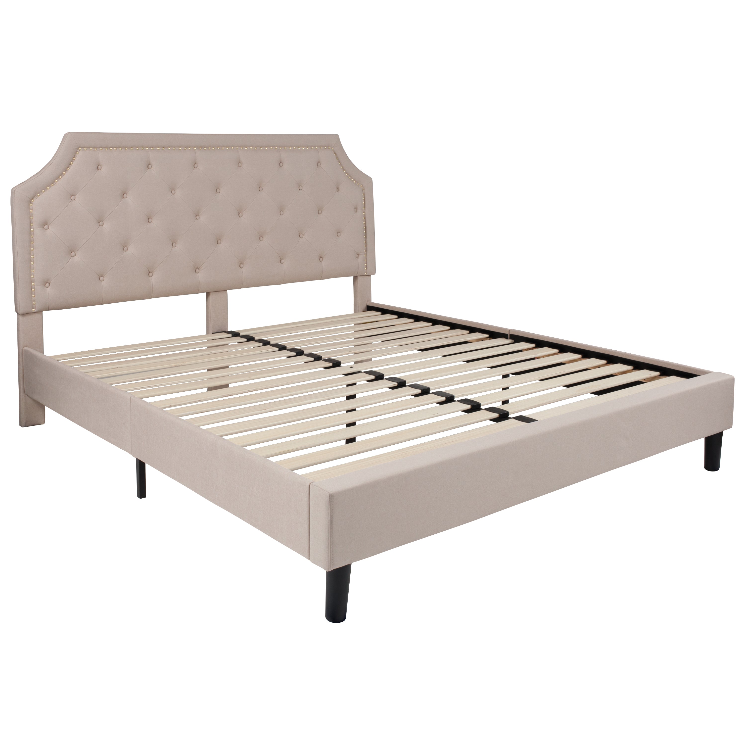 Brighton Arched Tufted Upholstered Platform Bed