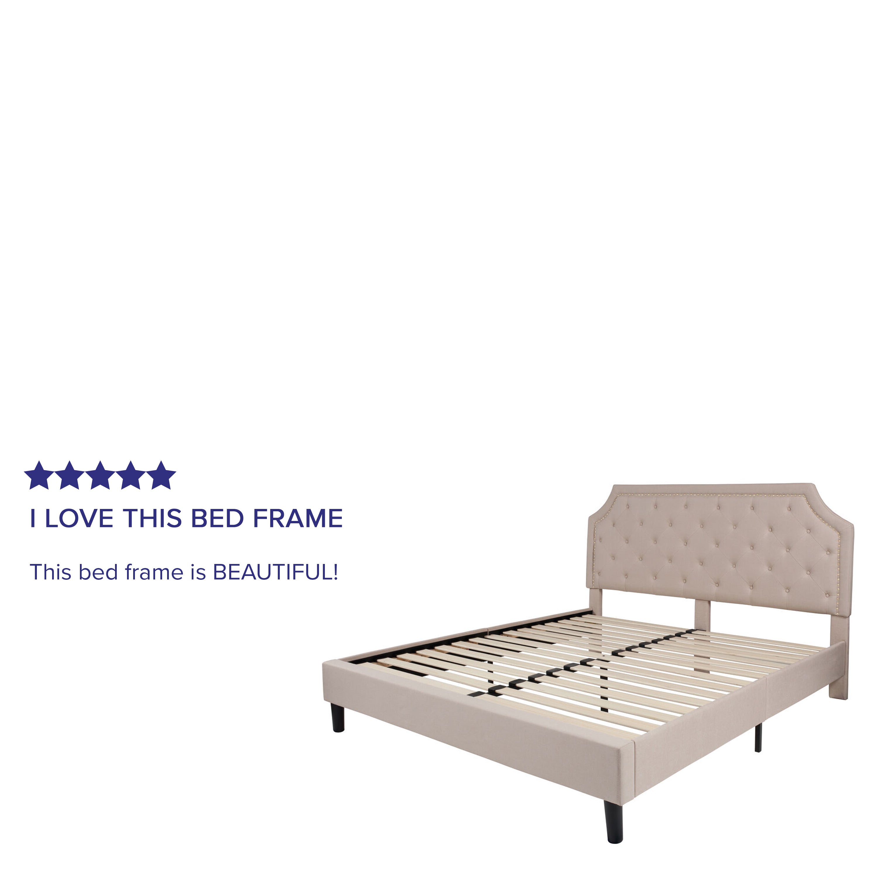 Brighton Arched Tufted Upholstered Platform Bed