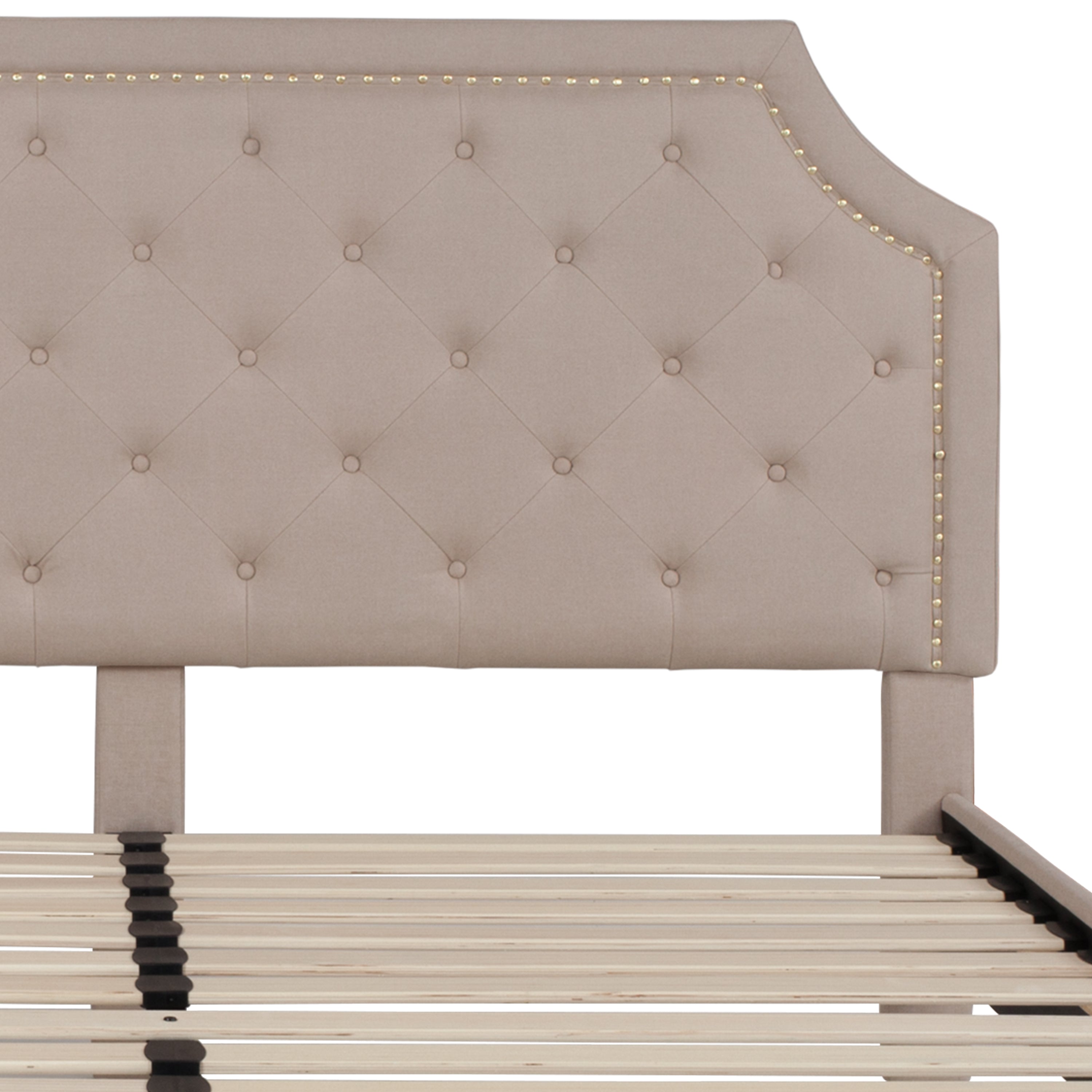 Brighton Arched Tufted Upholstered Platform Bed