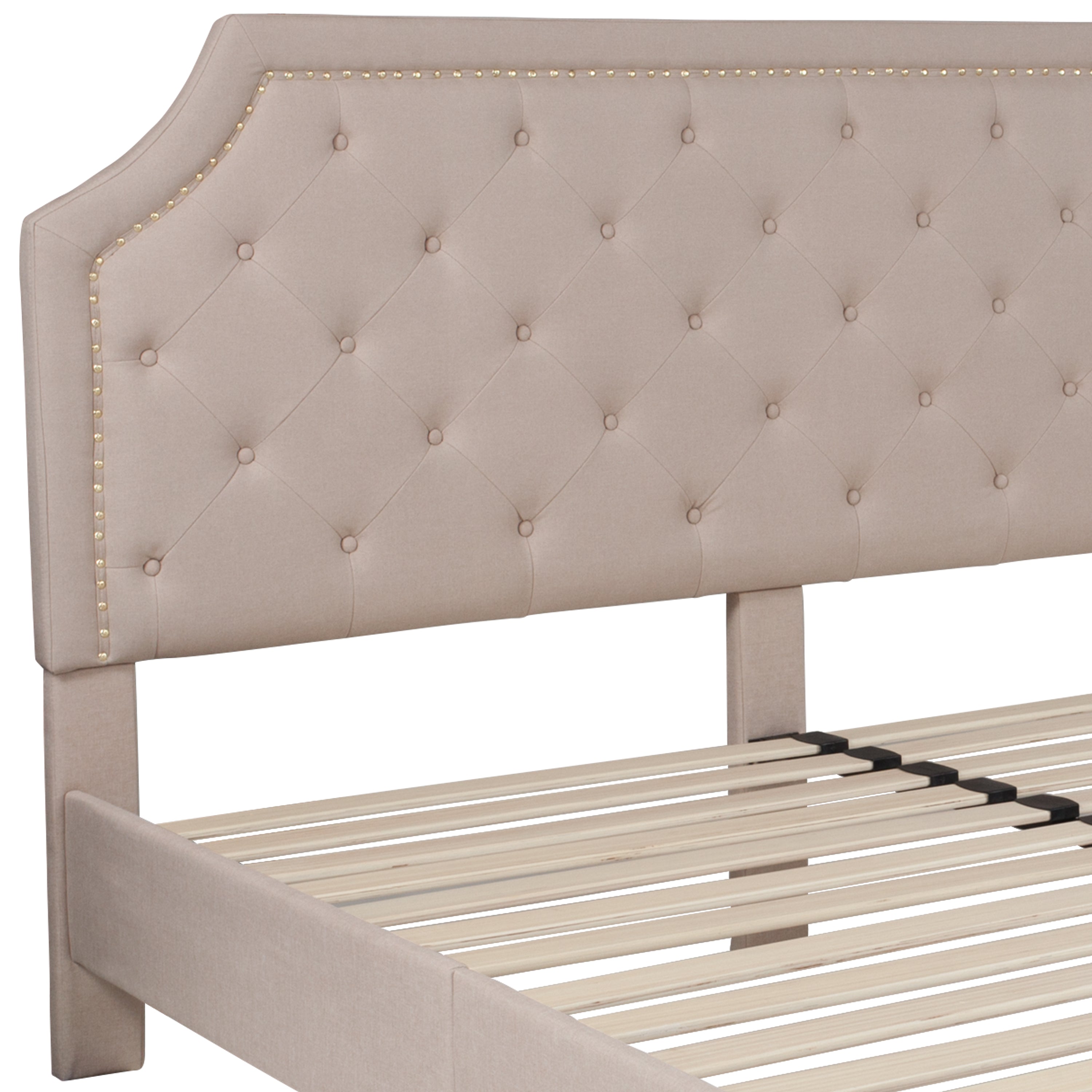 Brighton Arched Tufted Upholstered Platform Bed