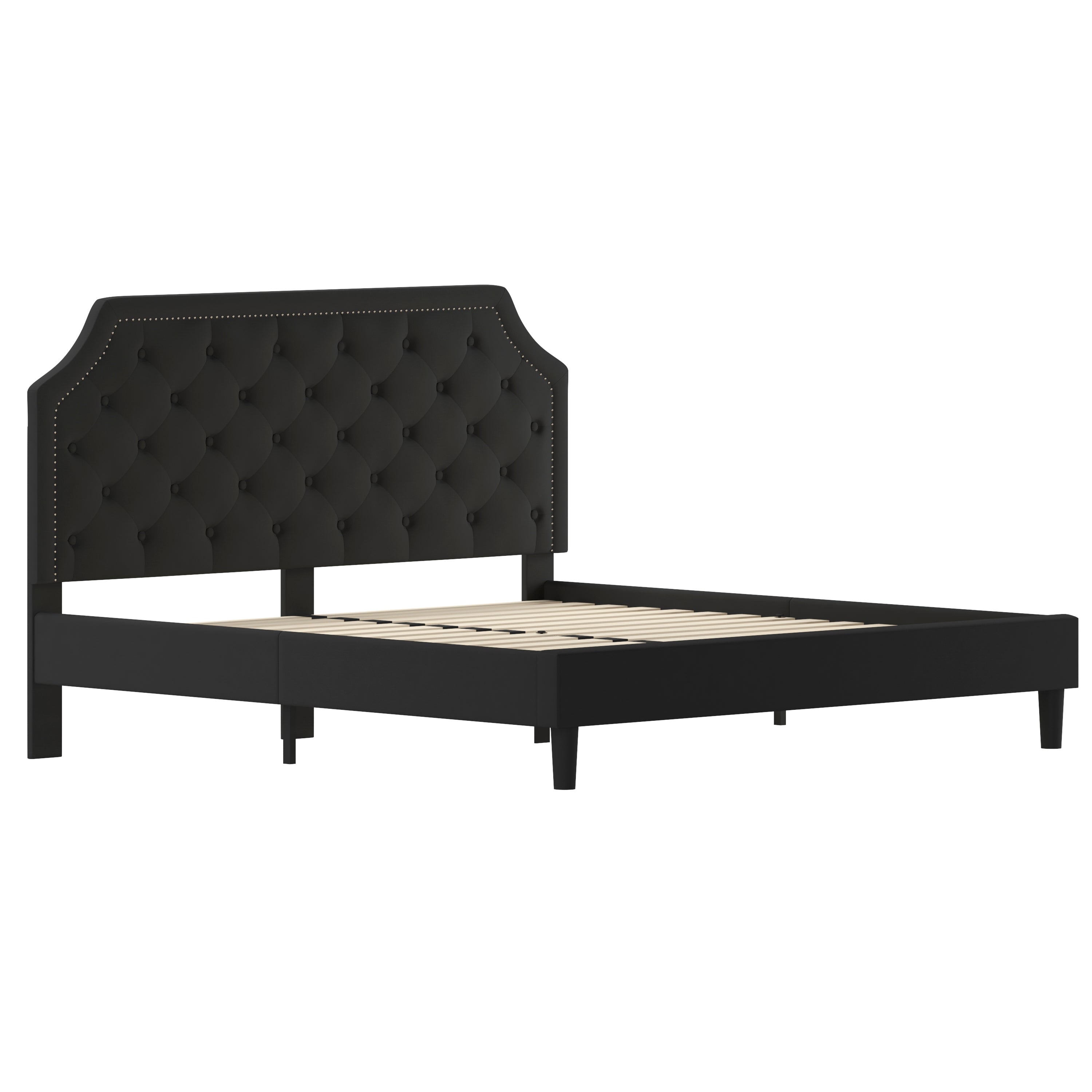 Brighton Arched Tufted Upholstered Platform Bed