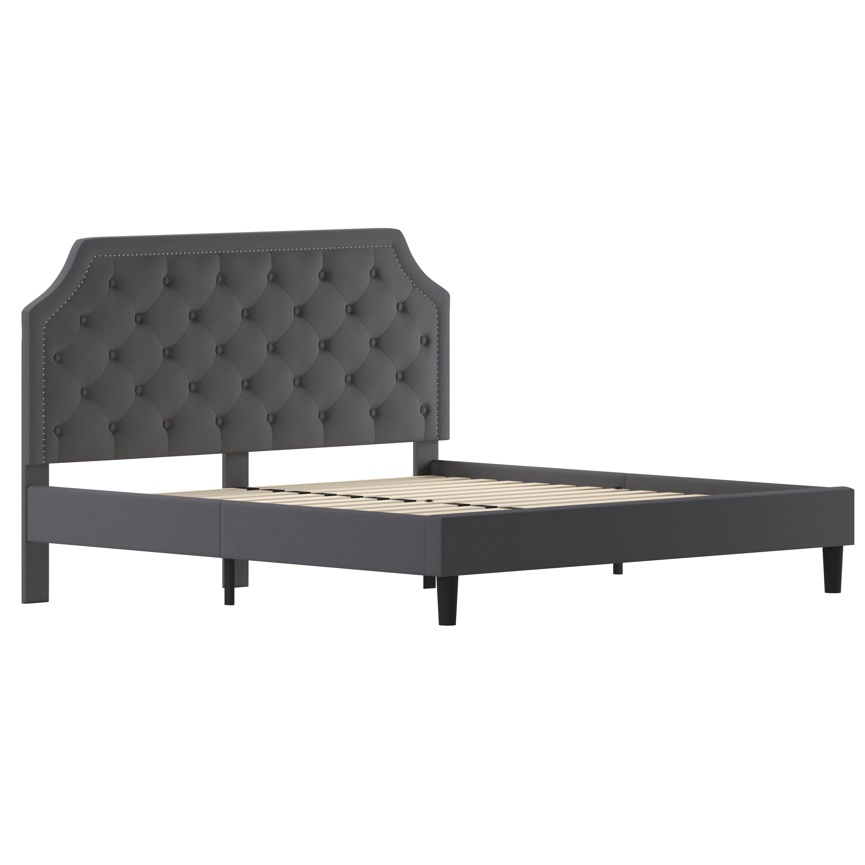 Brighton Arched Tufted Upholstered Platform Bed