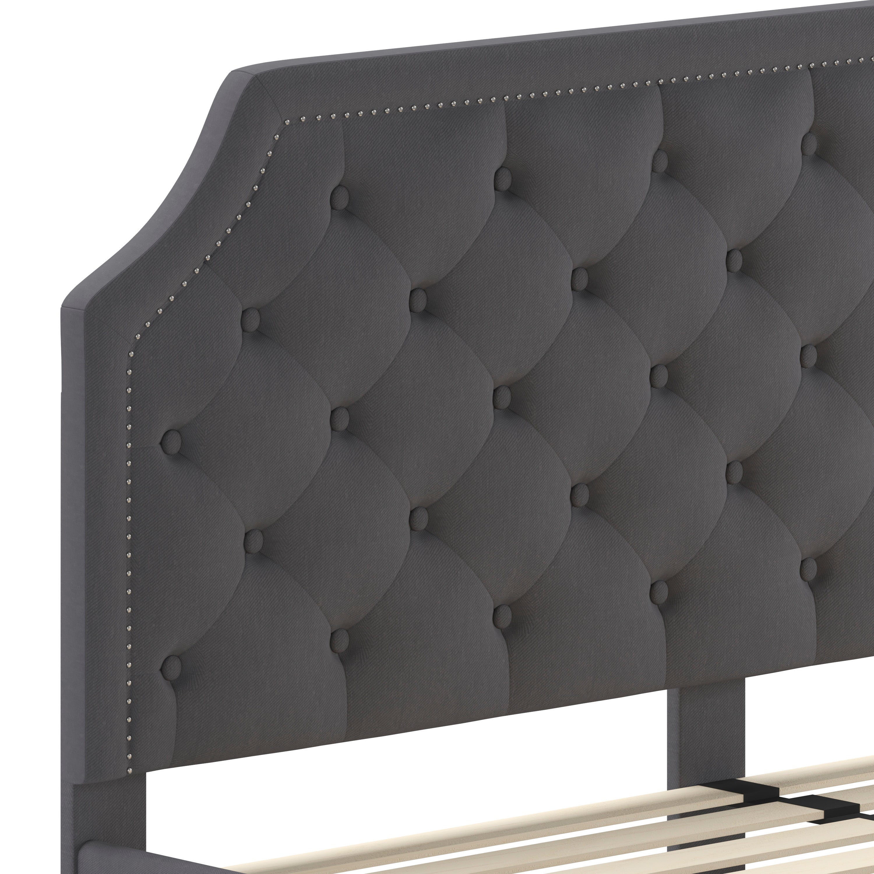 Brighton Arched Tufted Upholstered Platform Bed