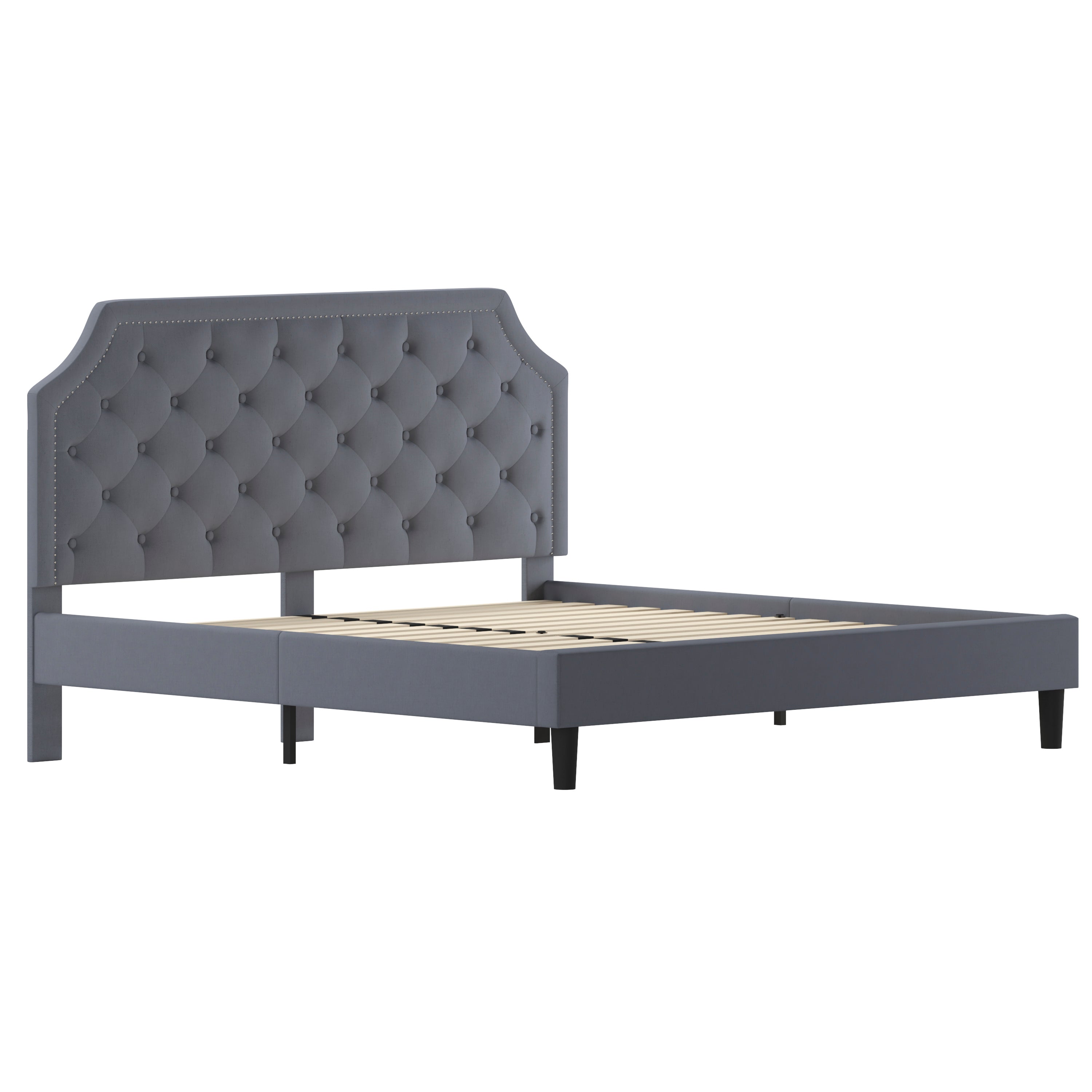 Brighton Arched Tufted Upholstered Platform Bed