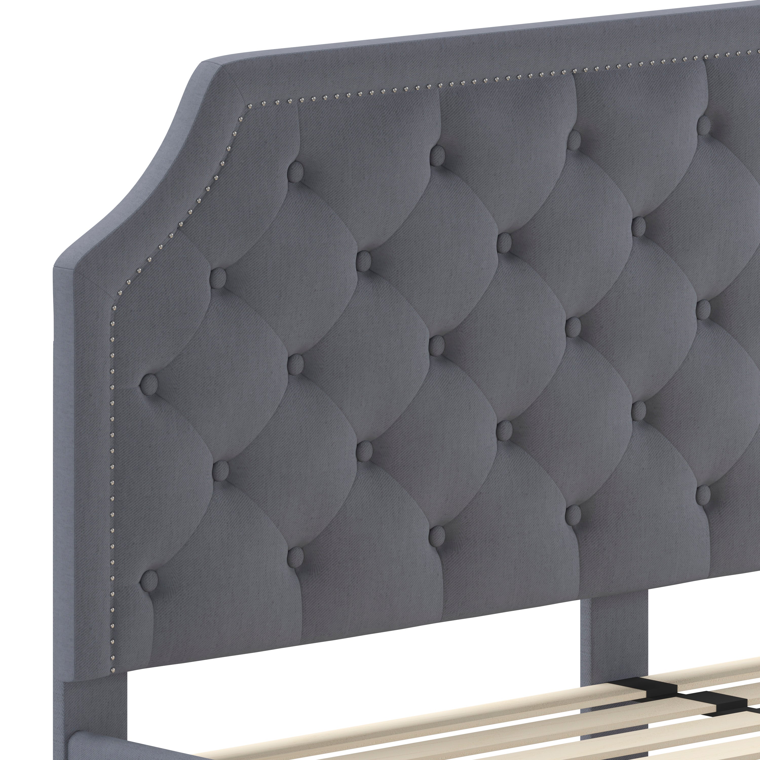 Brighton Arched Tufted Upholstered Platform Bed