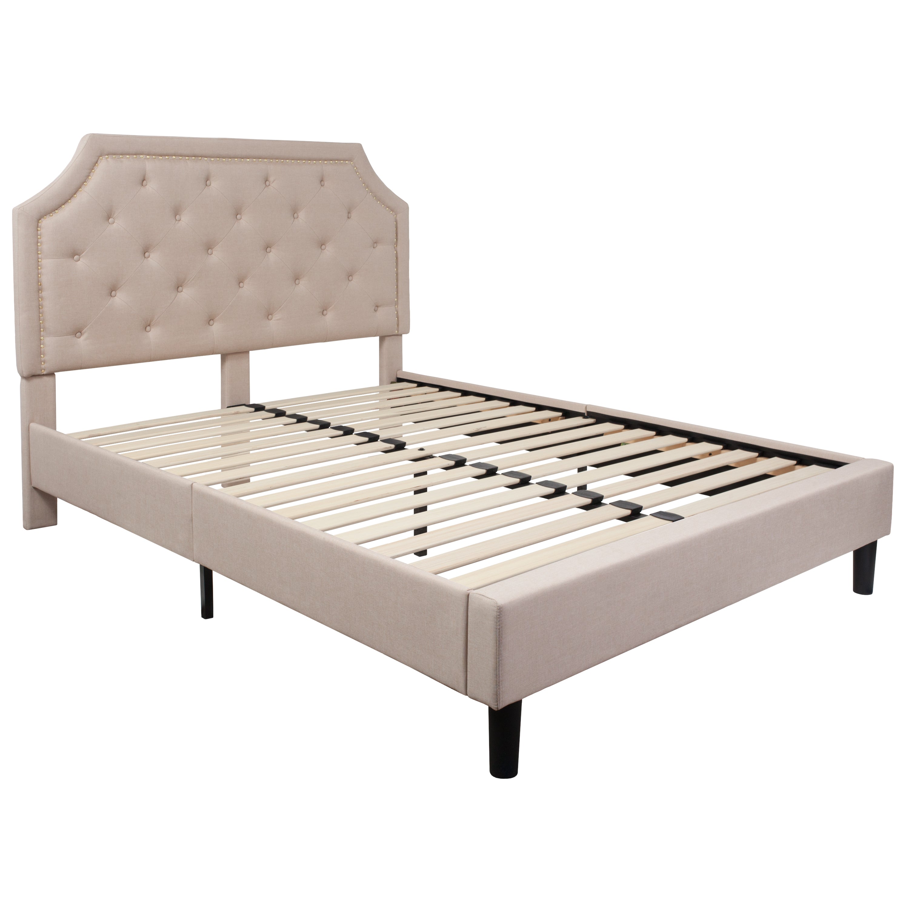 Brighton Arched Tufted Upholstered Platform Bed