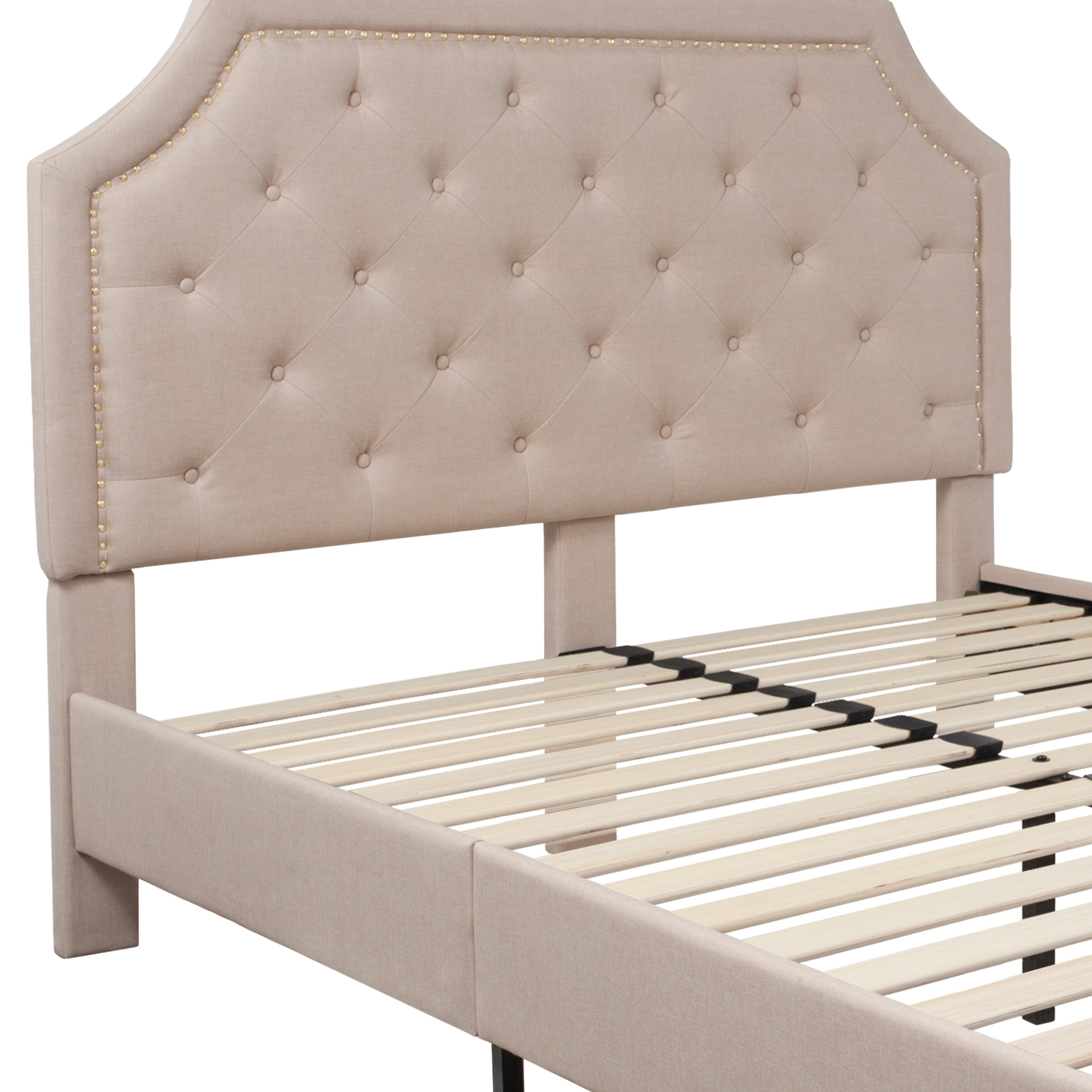 Brighton Arched Tufted Upholstered Platform Bed