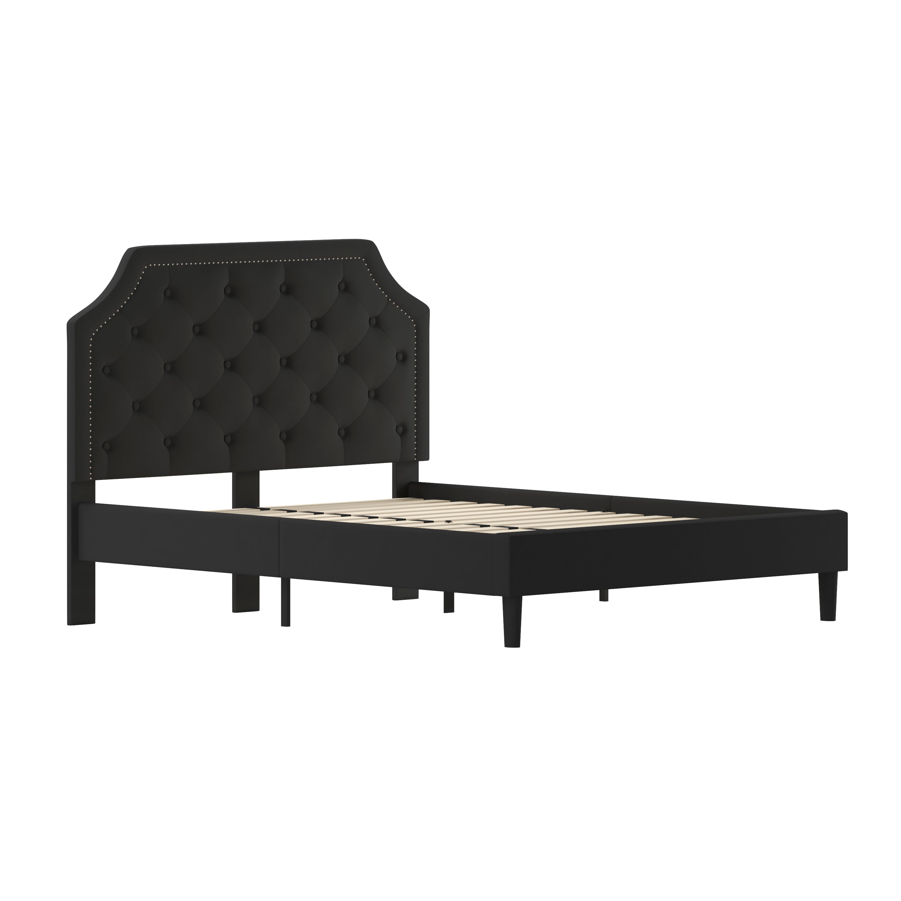 Brighton Arched Tufted Upholstered Platform Bed