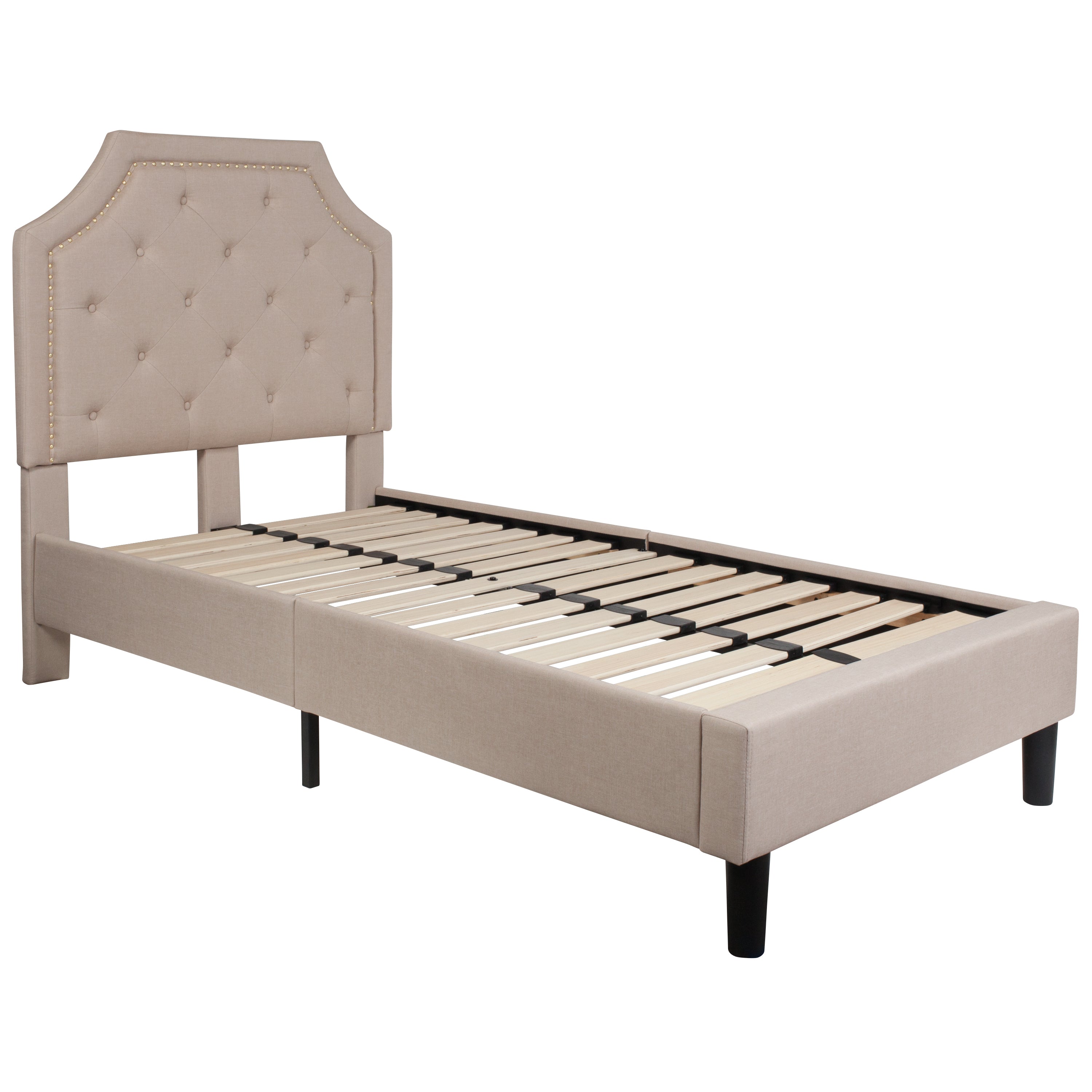 Brighton Arched Tufted Upholstered Platform Bed