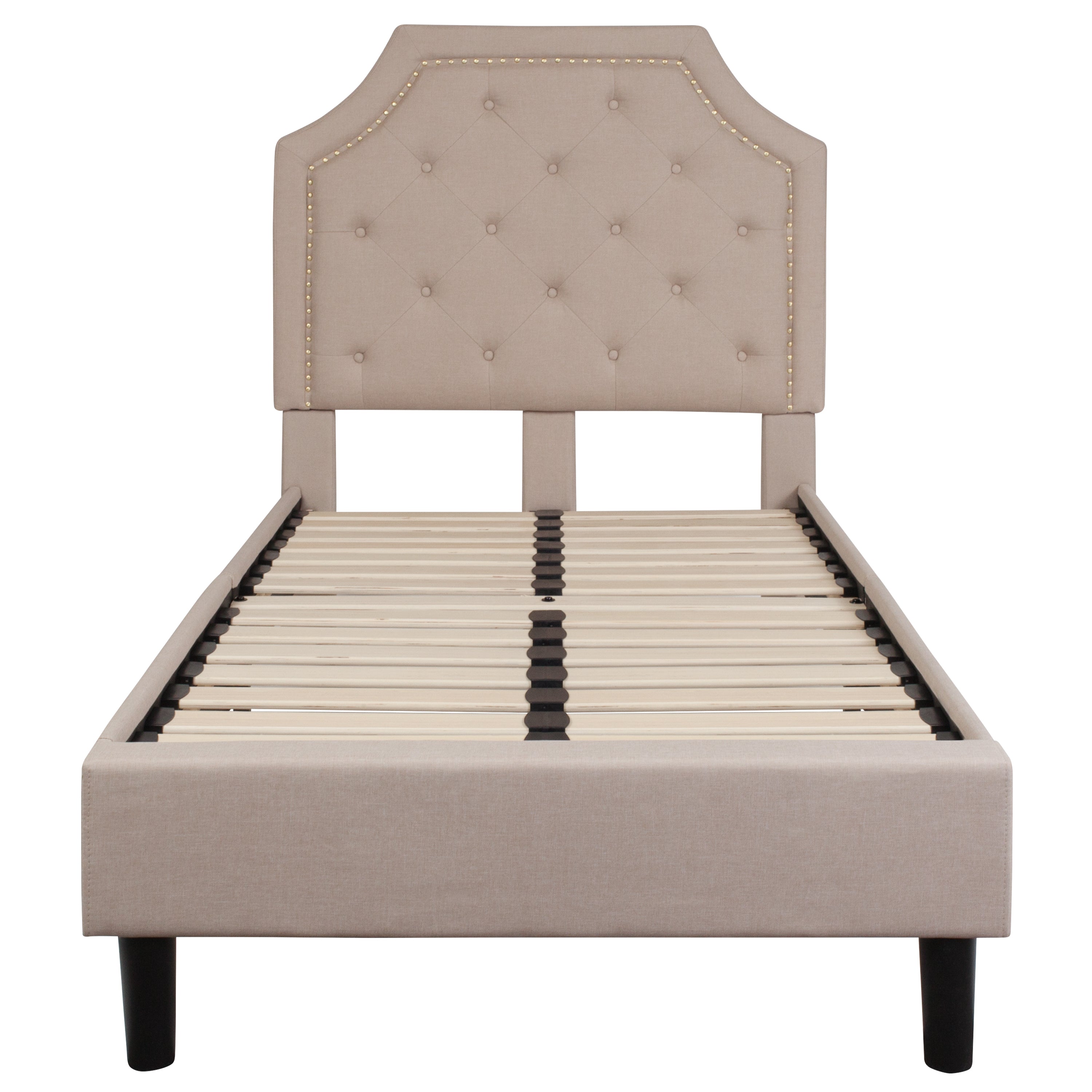Brighton Arched Tufted Upholstered Platform Bed