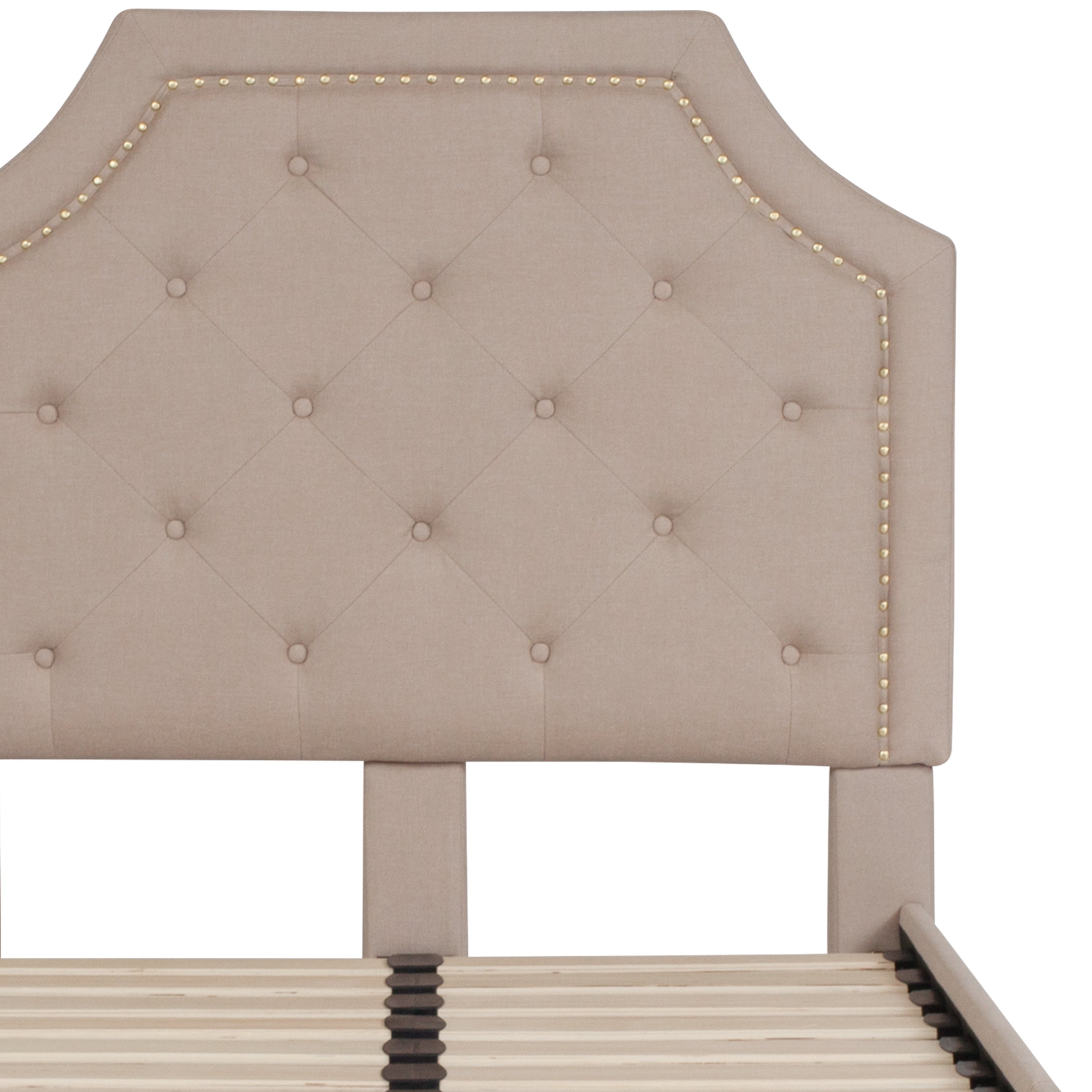 Brighton Arched Tufted Upholstered Platform Bed