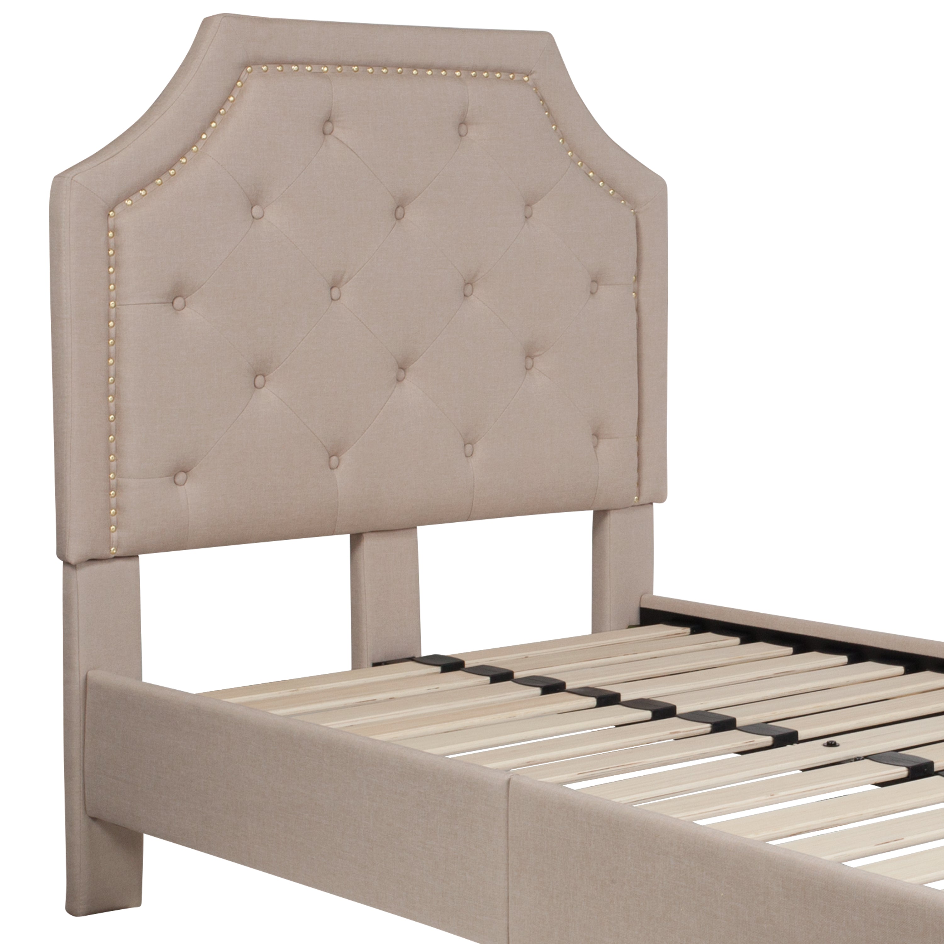 Brighton Arched Tufted Upholstered Platform Bed