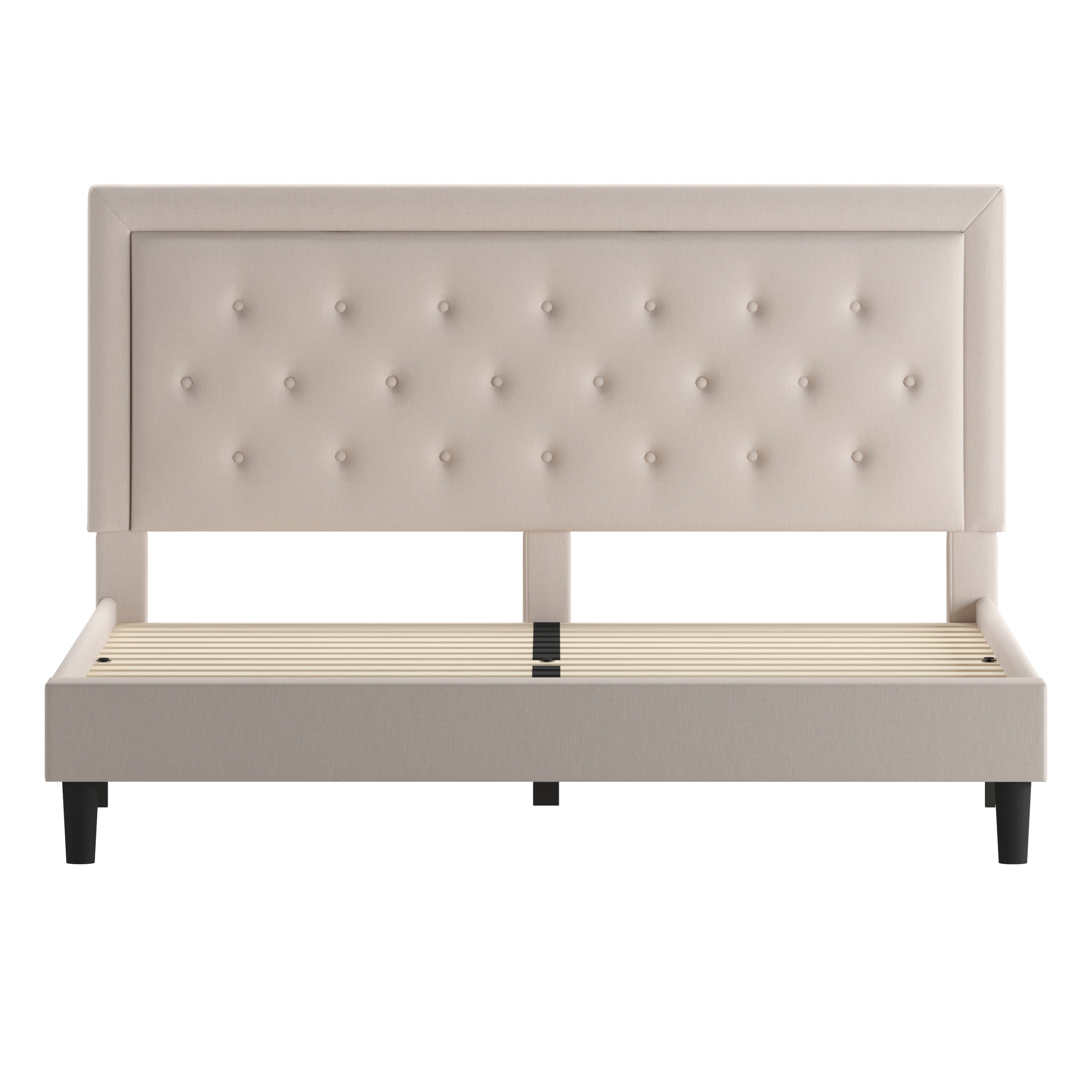 Roxbury Panel Tufted Upholstered Platform Bed